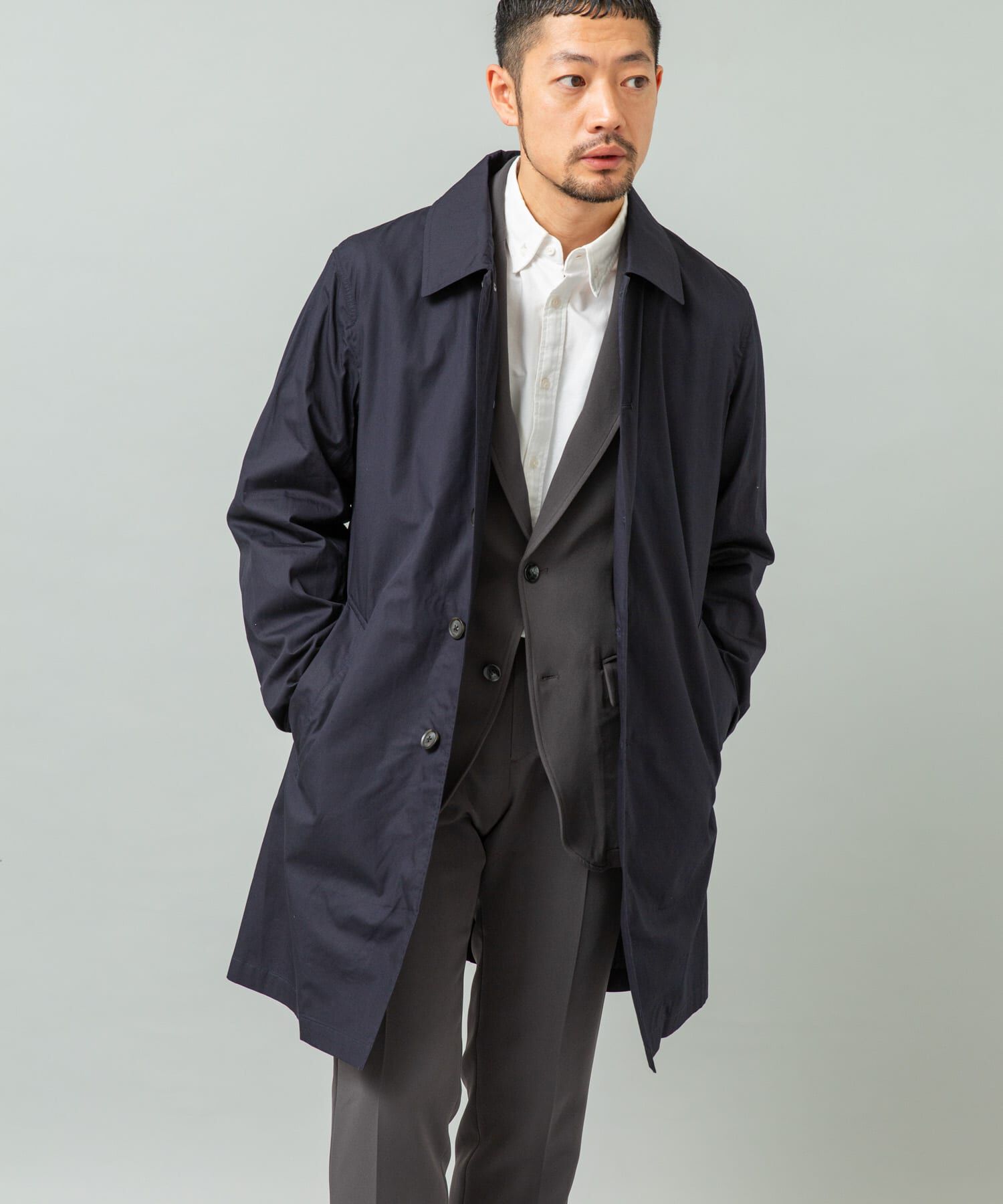 URBAN RESEARCH ROSSO「『撥水』タイプライタースプリングコート」|ステンカラーコート|