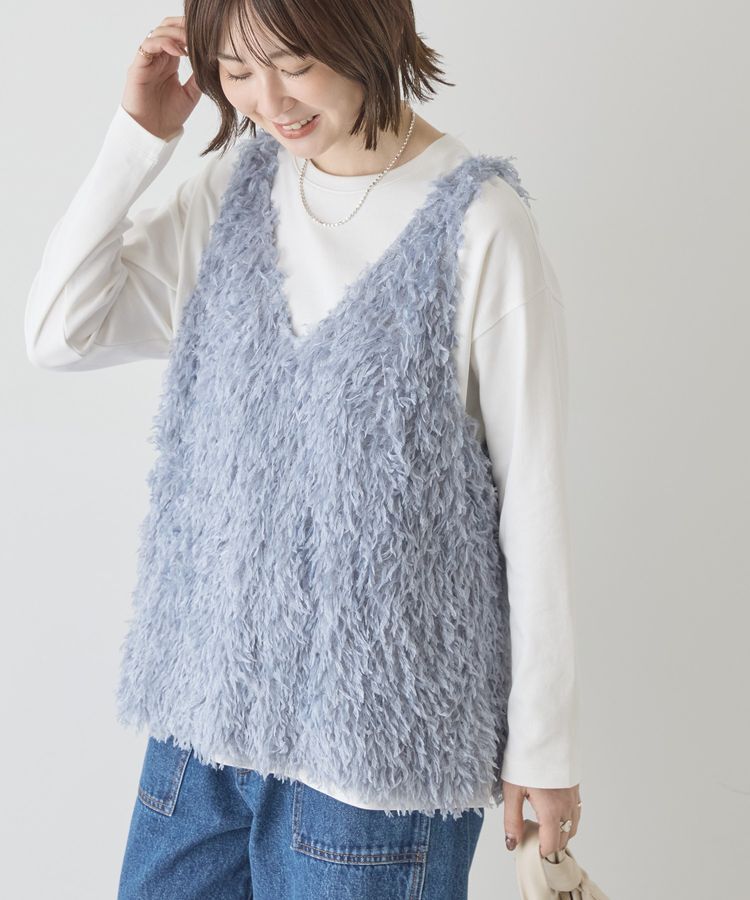 AMERICAN HOLIC「【選べる丈】フェザーVネックベスト」|ベスト・ジレ|