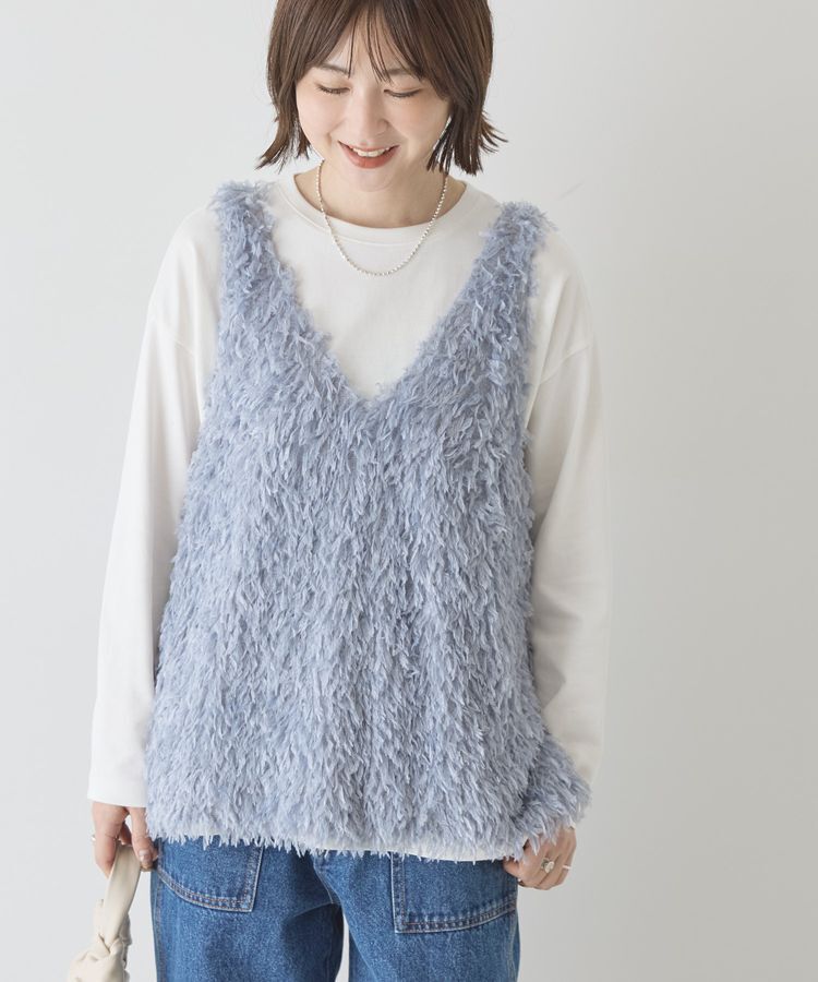 AMERICAN HOLIC「【選べる丈】フェザーVネックベスト」|ベスト・ジレ|