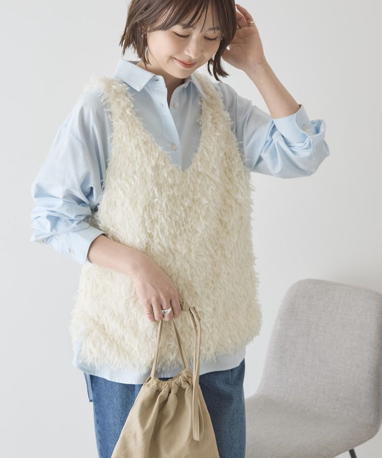 AMERICAN HOLIC「【選べる丈】フェザーVネックベスト」|ベスト・ジレ|