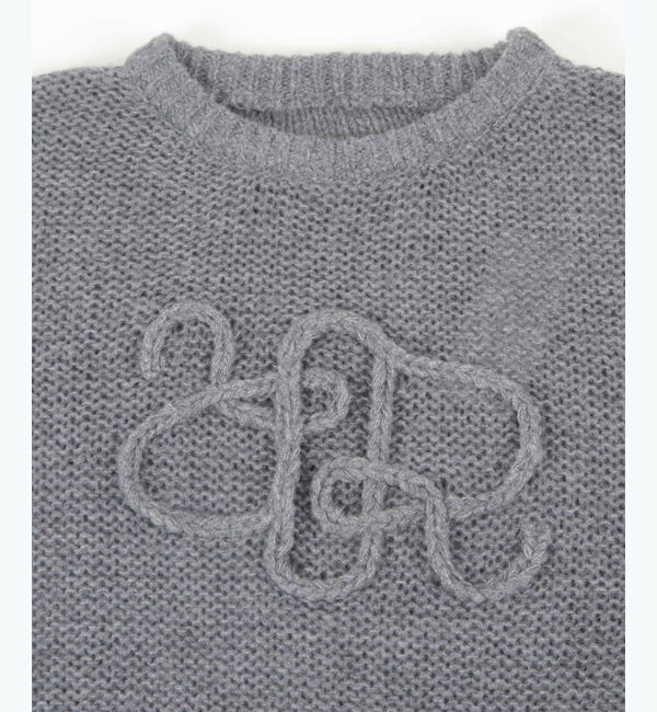 titivate「透かし編み刺繍クロップドプルオーバー」|ニット・セーター|