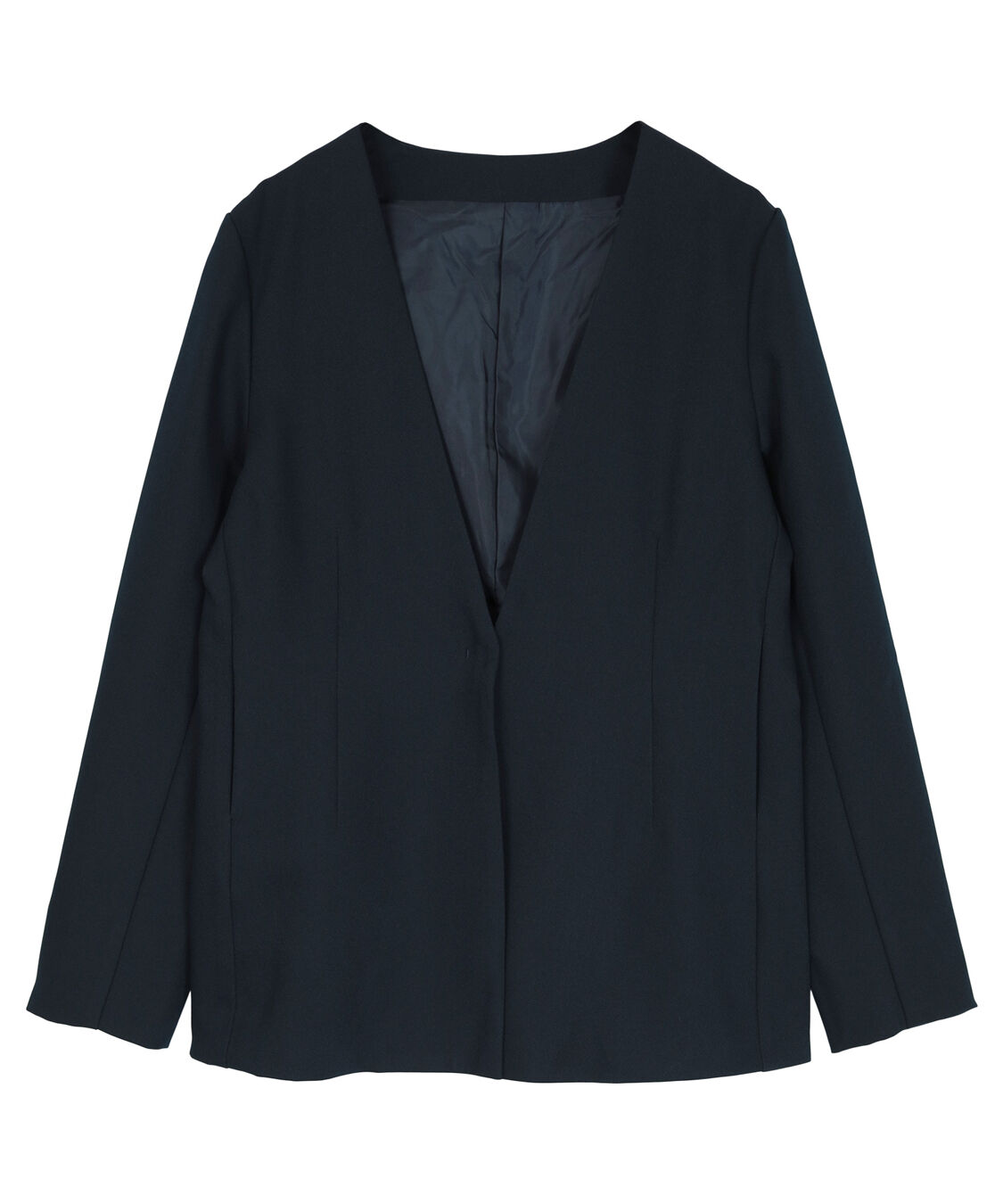 ur's「ベーシックカラーレスジャケット」|ノーカラージャケット|