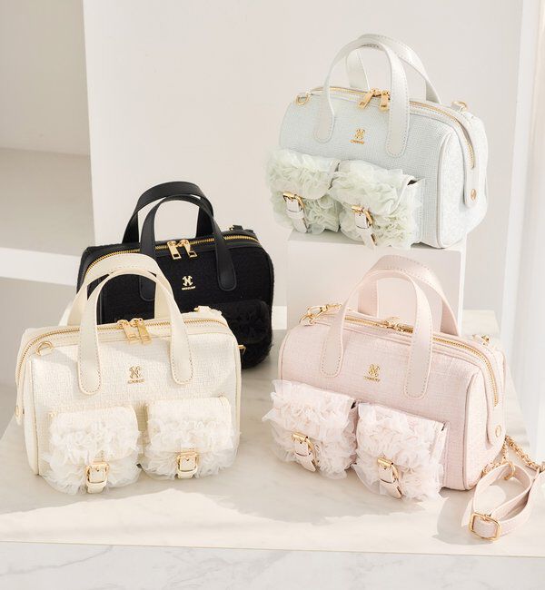  「チュールポケットミニボストンバッグ」|ショルダー・メッセンジャー|