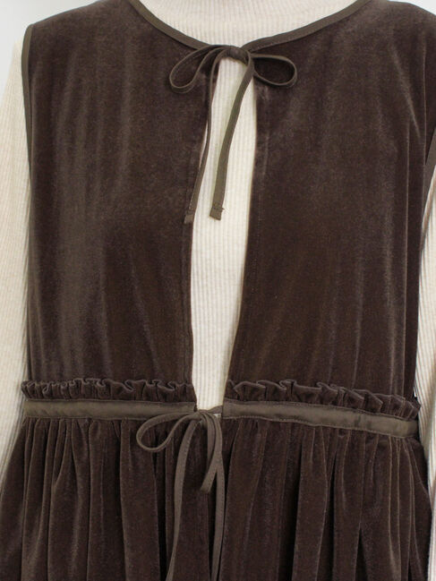 Samansa Mos2「透けベロア前後2WAYベスト」|ダウンベスト・ベスト|