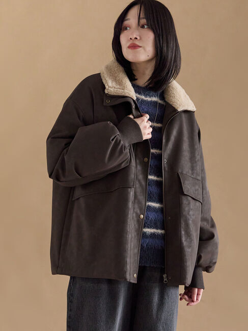 sm2rhythm「レザーライクミリタリージャケット」|その他|