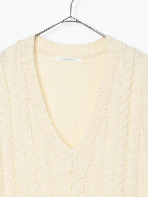 sm2rhythm「ケーブルニットベスト」|ダウンベスト・ベスト|