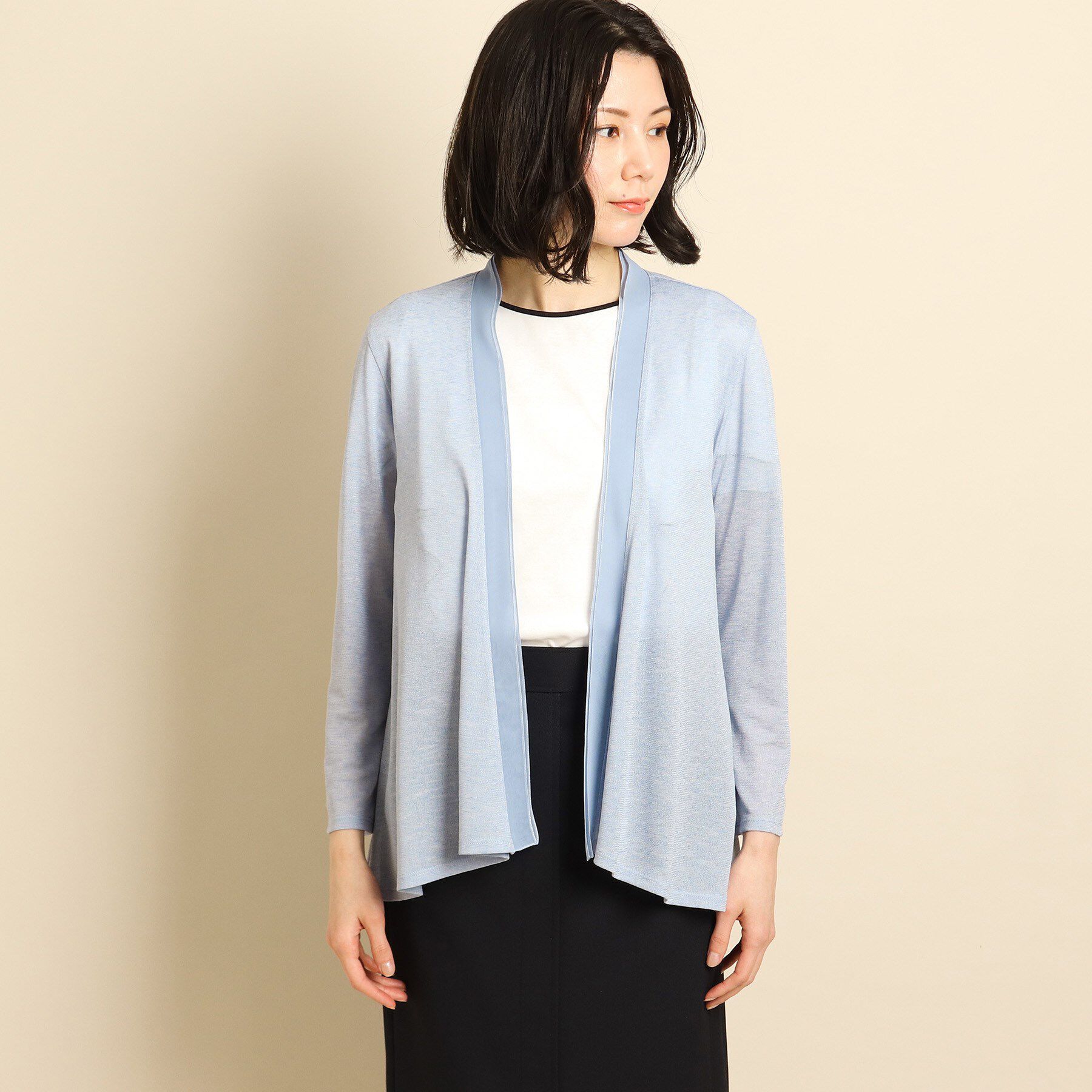 COUP DE CHANCE「【日本製/洗える】着流しジャージカーディガン」|カーディガン|