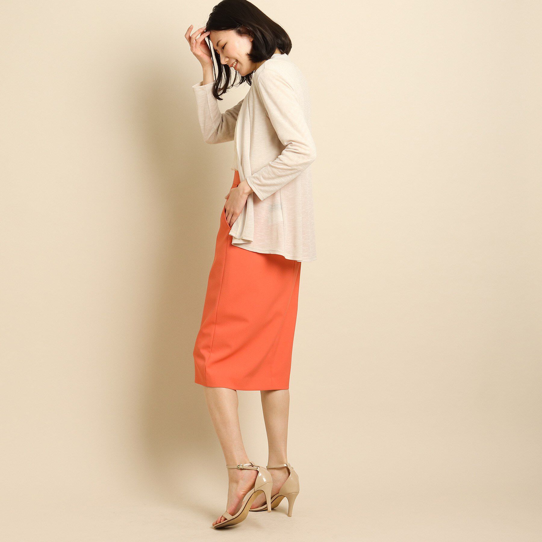 COUP DE CHANCE「【日本製/洗える】着流しジャージカーディガン」|カーディガン|