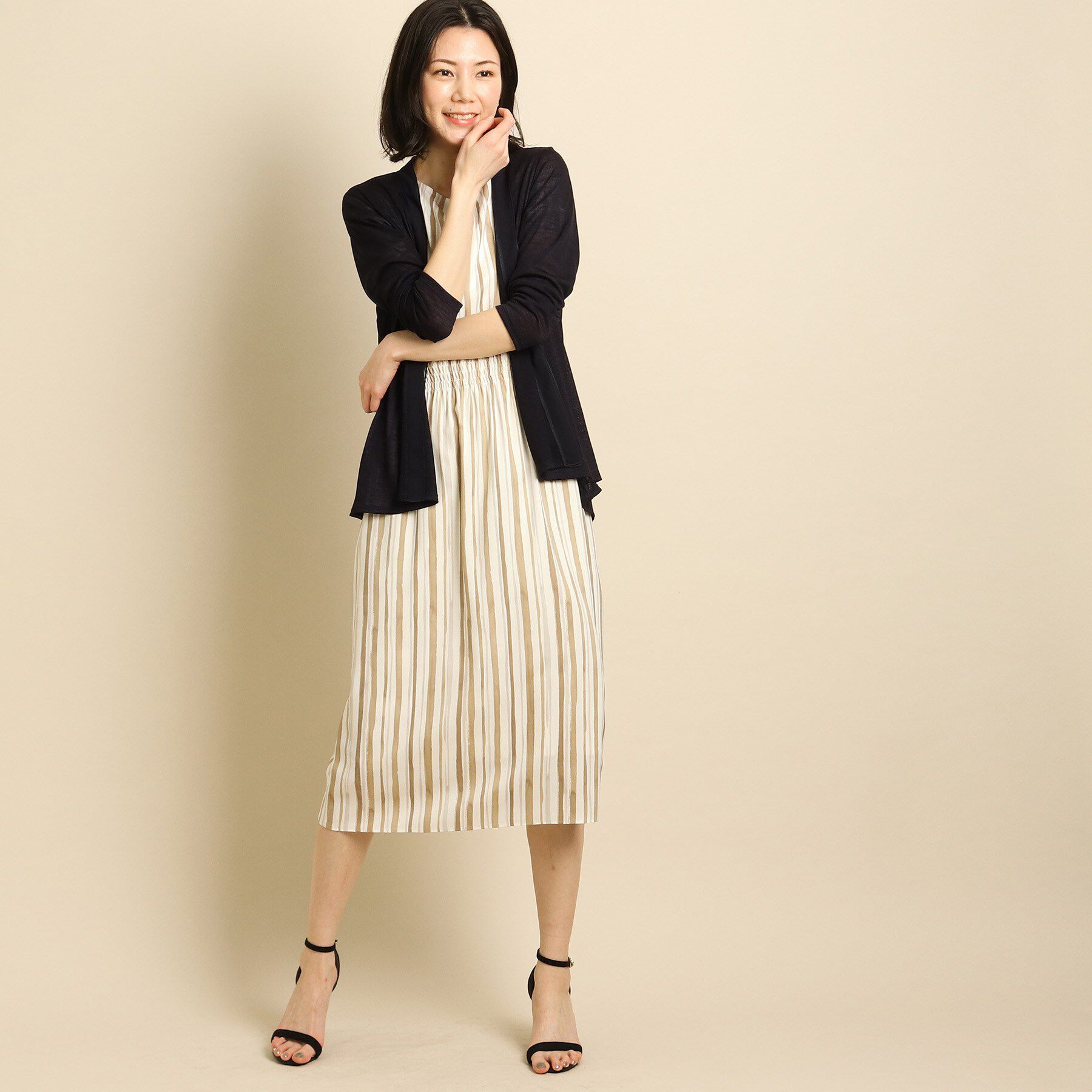 COUP DE CHANCE「【日本製/洗える】着流しジャージカーディガン」|カーディガン|