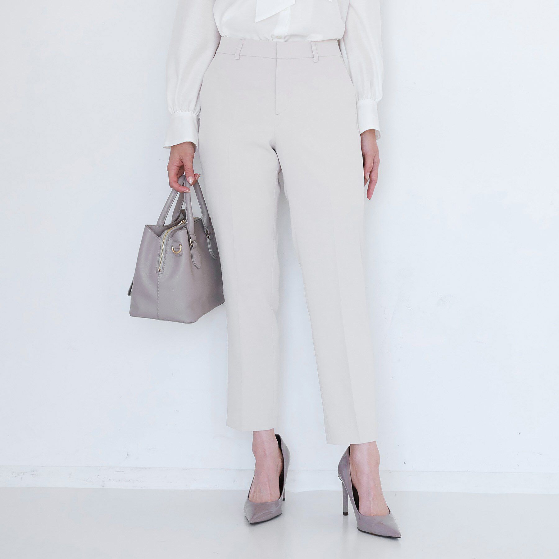 COUP DE CHANCE「【手洗い可／日本製／伸縮性／スーツ可】センタープレス入りテーパードパンツ」|その他|