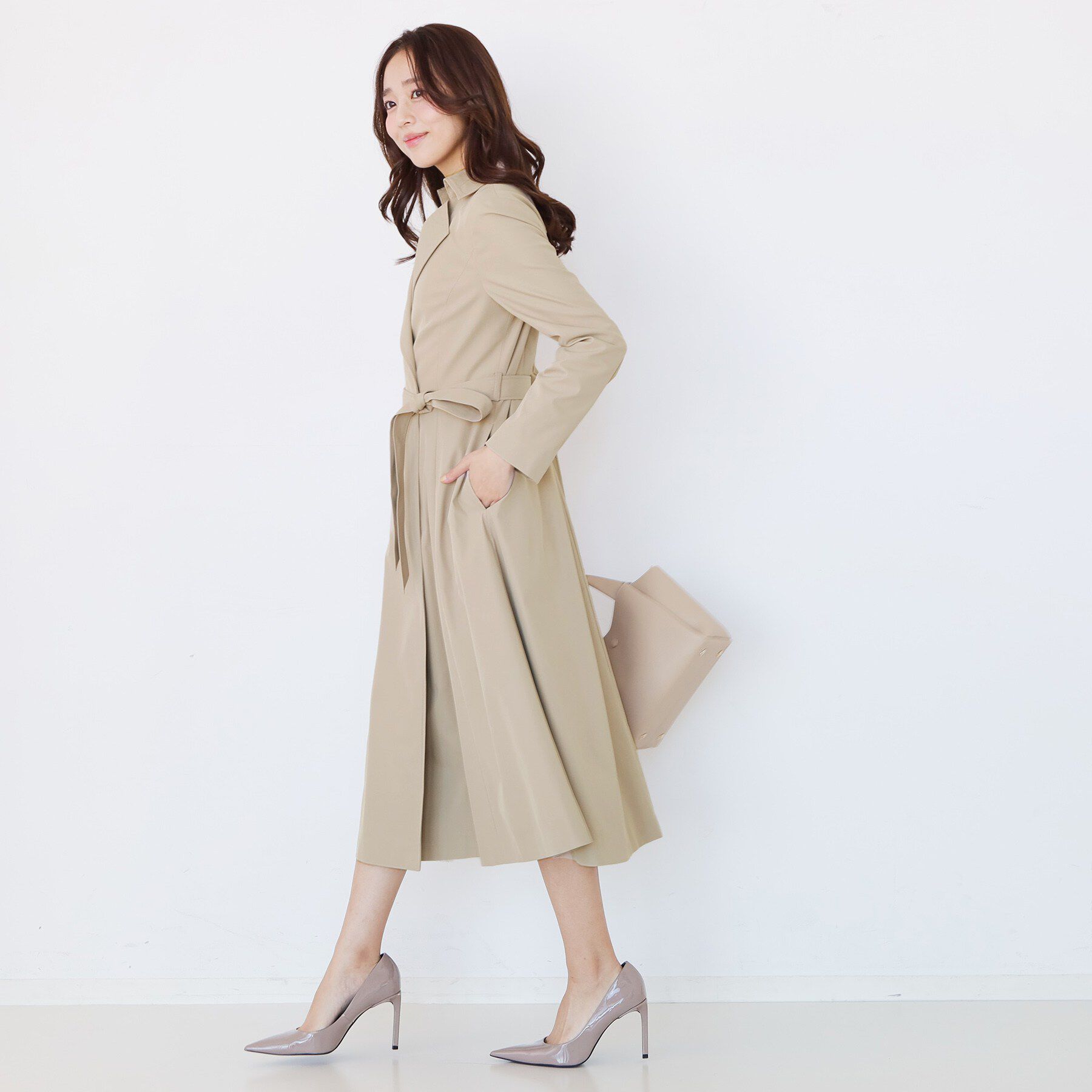 COUP DE CHANCE「【きれいめ羽織り】Aラインドレスコート」|トレンチコート|