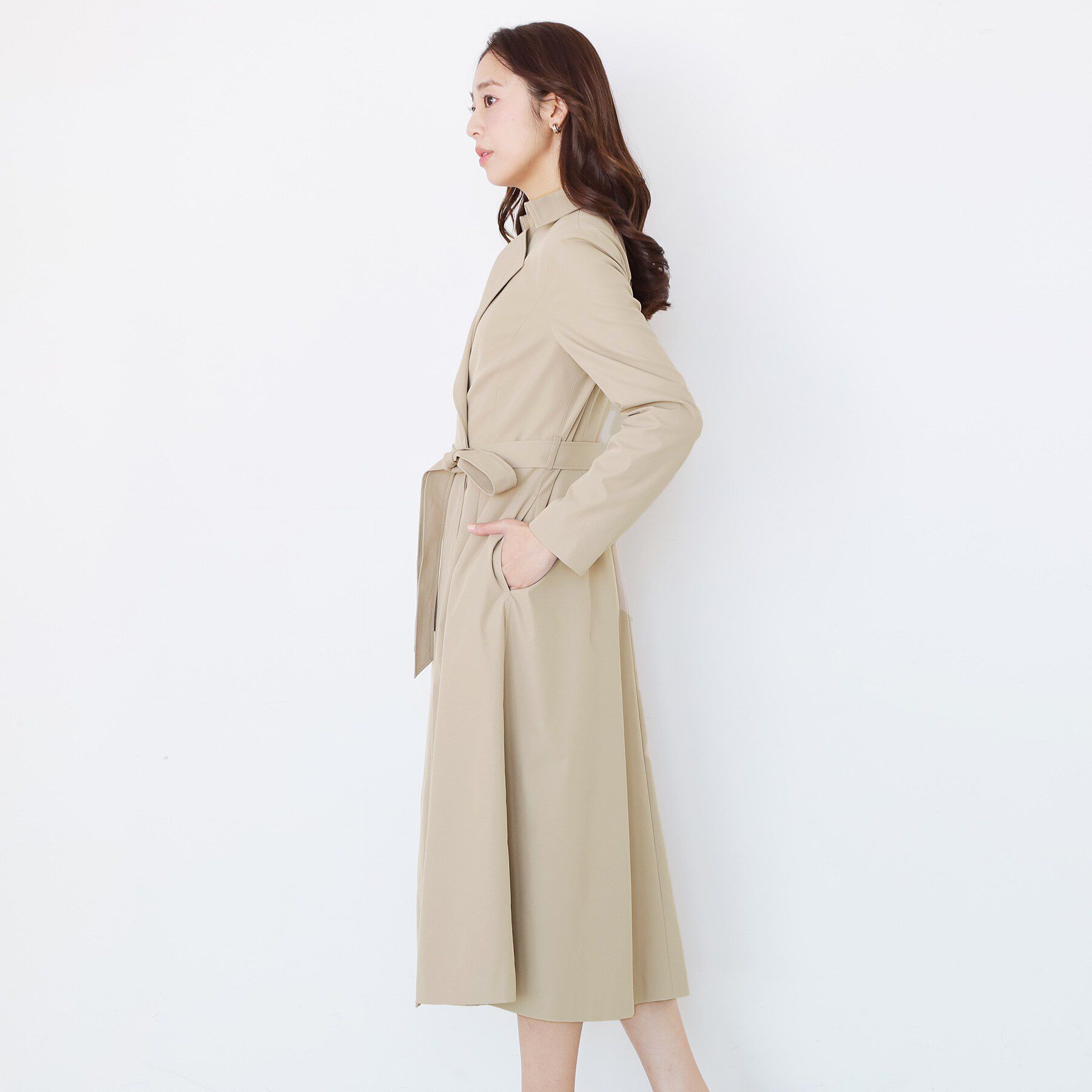 COUP DE CHANCE「【きれいめ羽織り】Aラインドレスコート」|トレンチコート|