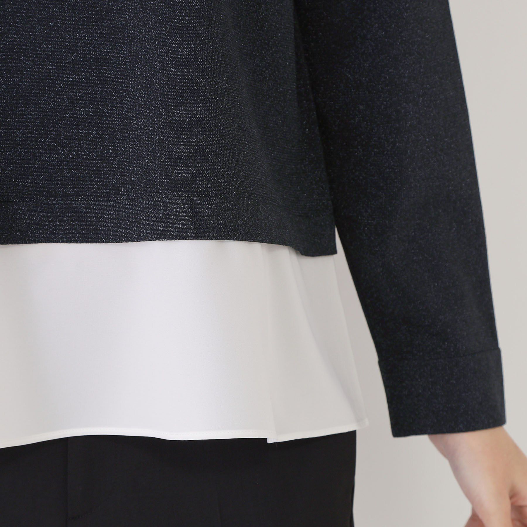 COUP DE CHANCE「【洗える】レイヤード風デザインのニットトップス」|ニット・セーター|