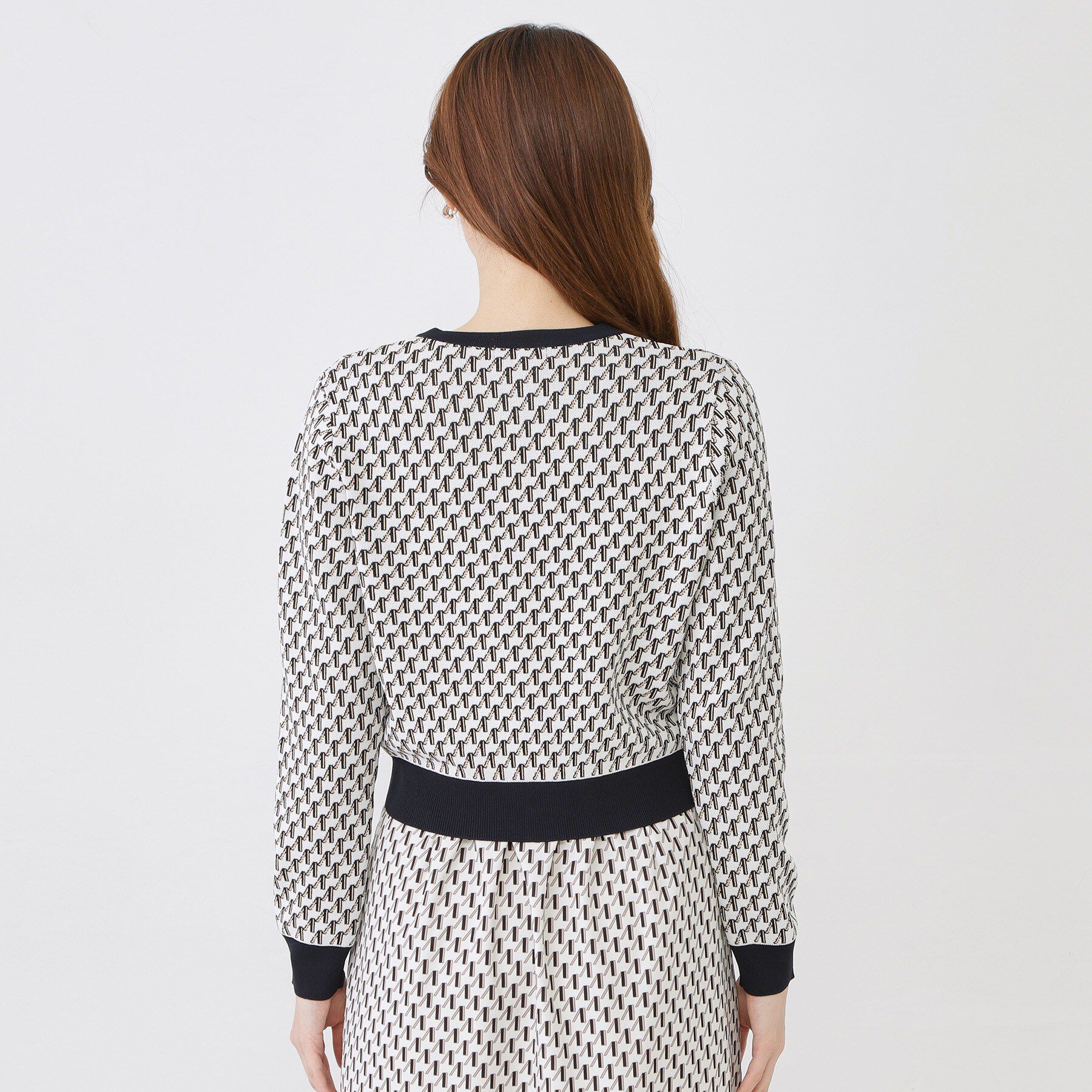 COUP DE CHANCE「【手洗い可／幾何柄／無地あり】短め丈カーディガン」|カーディガン|