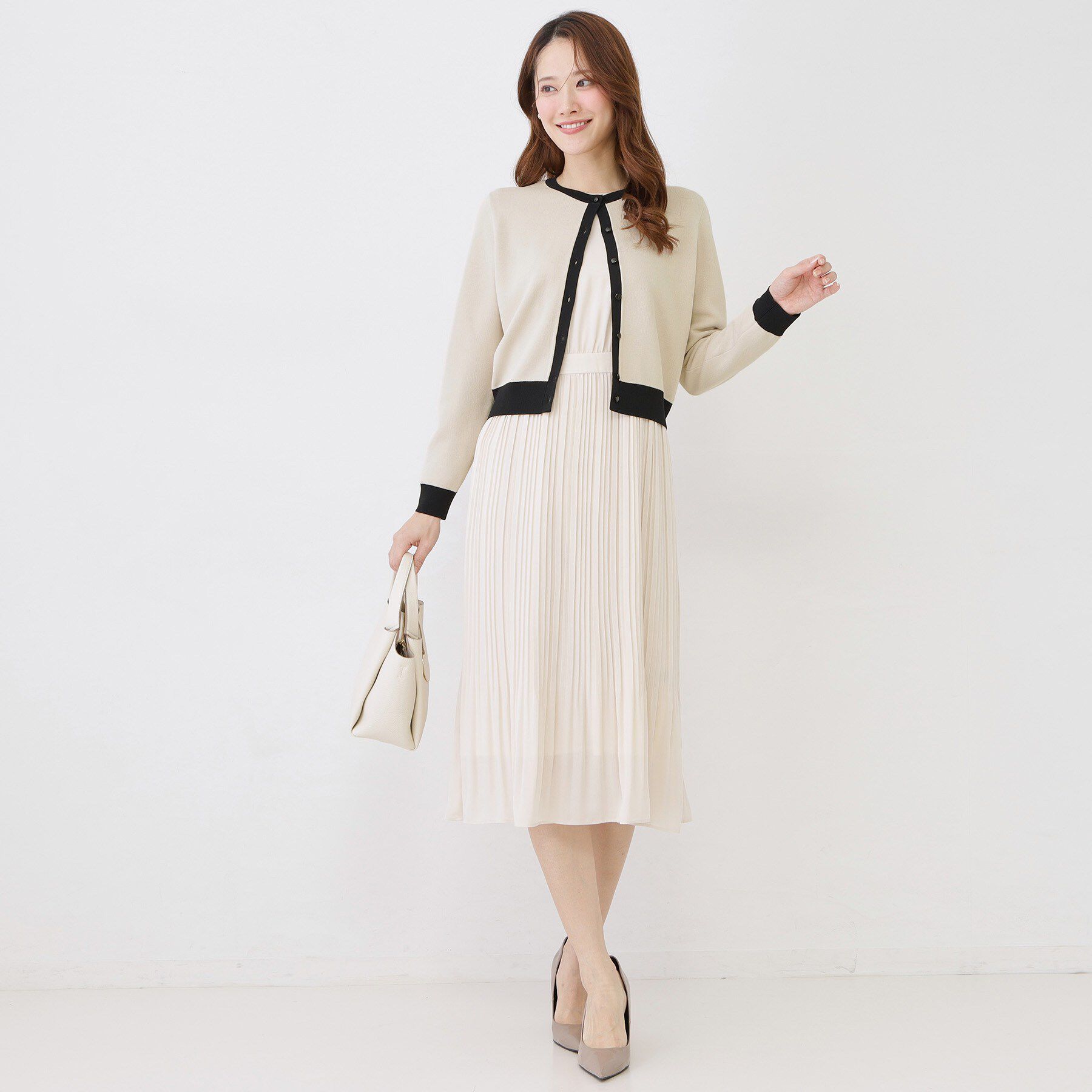 COUP DE CHANCE「【手洗い可／幾何柄／無地あり】短め丈カーディガン」|カーディガン|