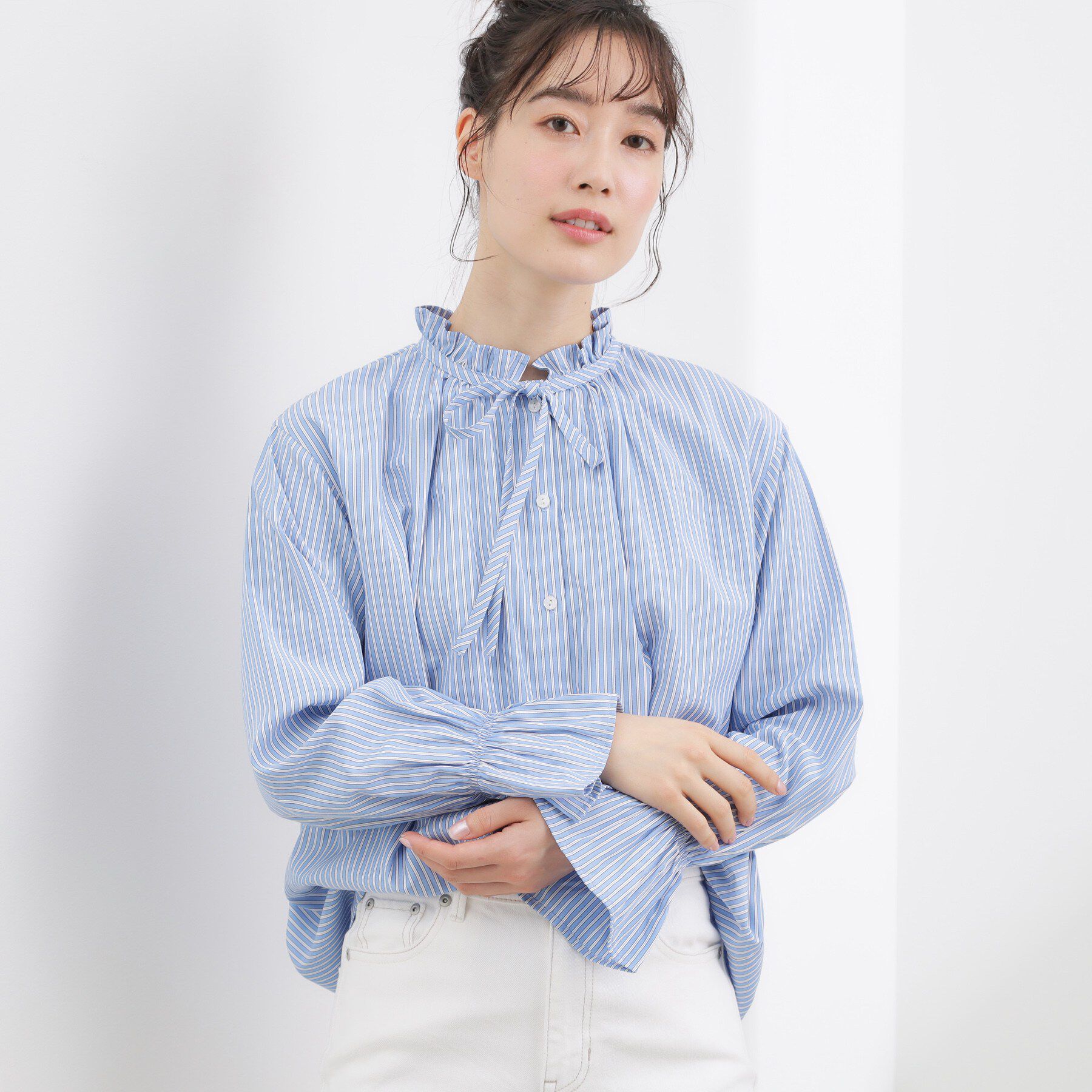 grove「フリルカラーリボンブラウス」|シャツ・ブラウス|