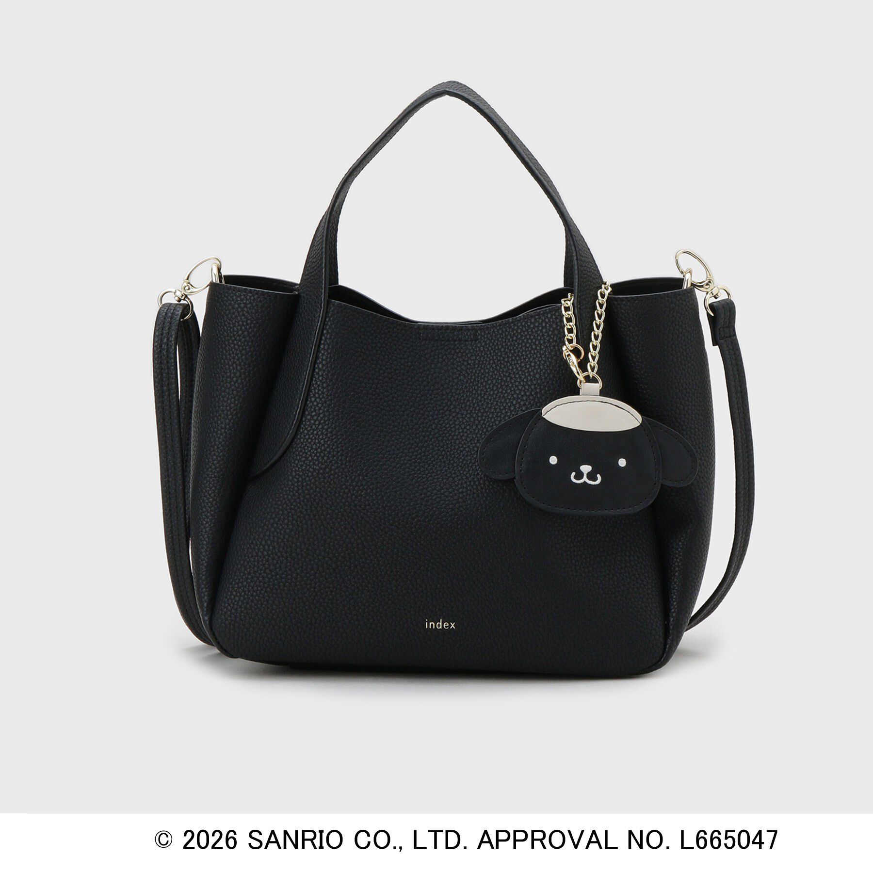 index「◆【ポムポムプリン】2WAY軽量合皮ミドルバッグ」|トートバッグ|ブラック(019)