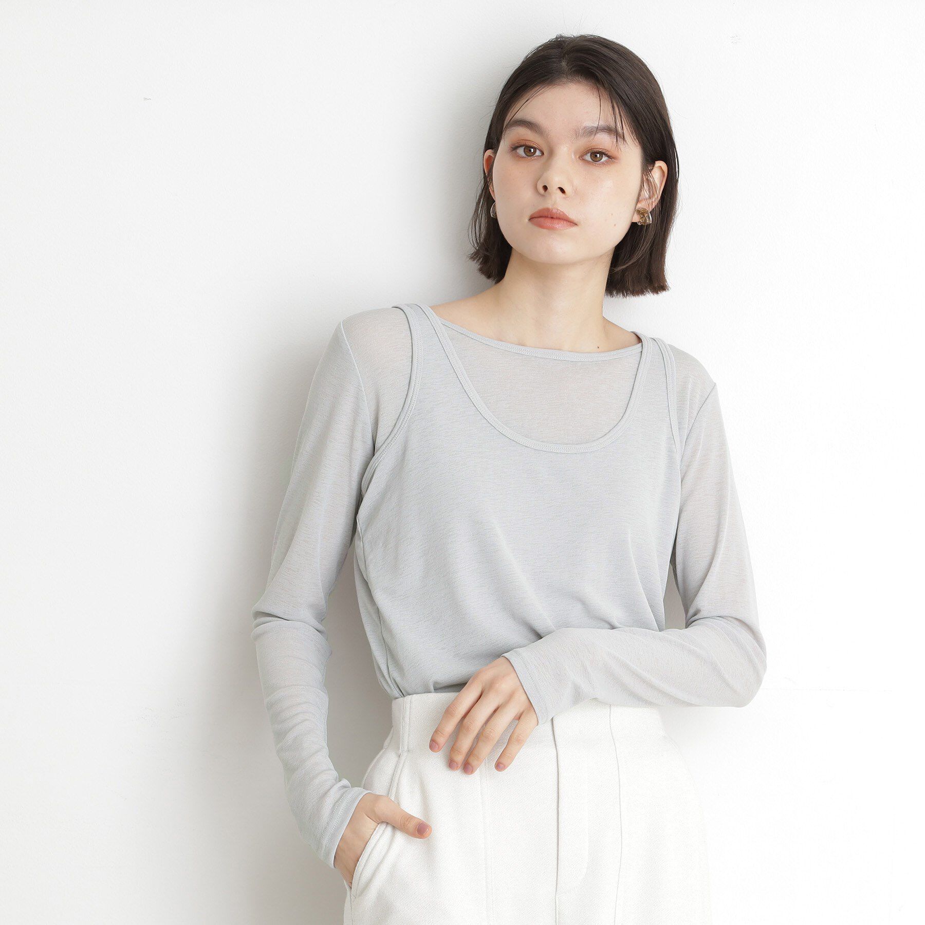 THE SHOP TK「シアーフライスレイヤード　【セットアイテム】」|Tシャツ・カットソー|