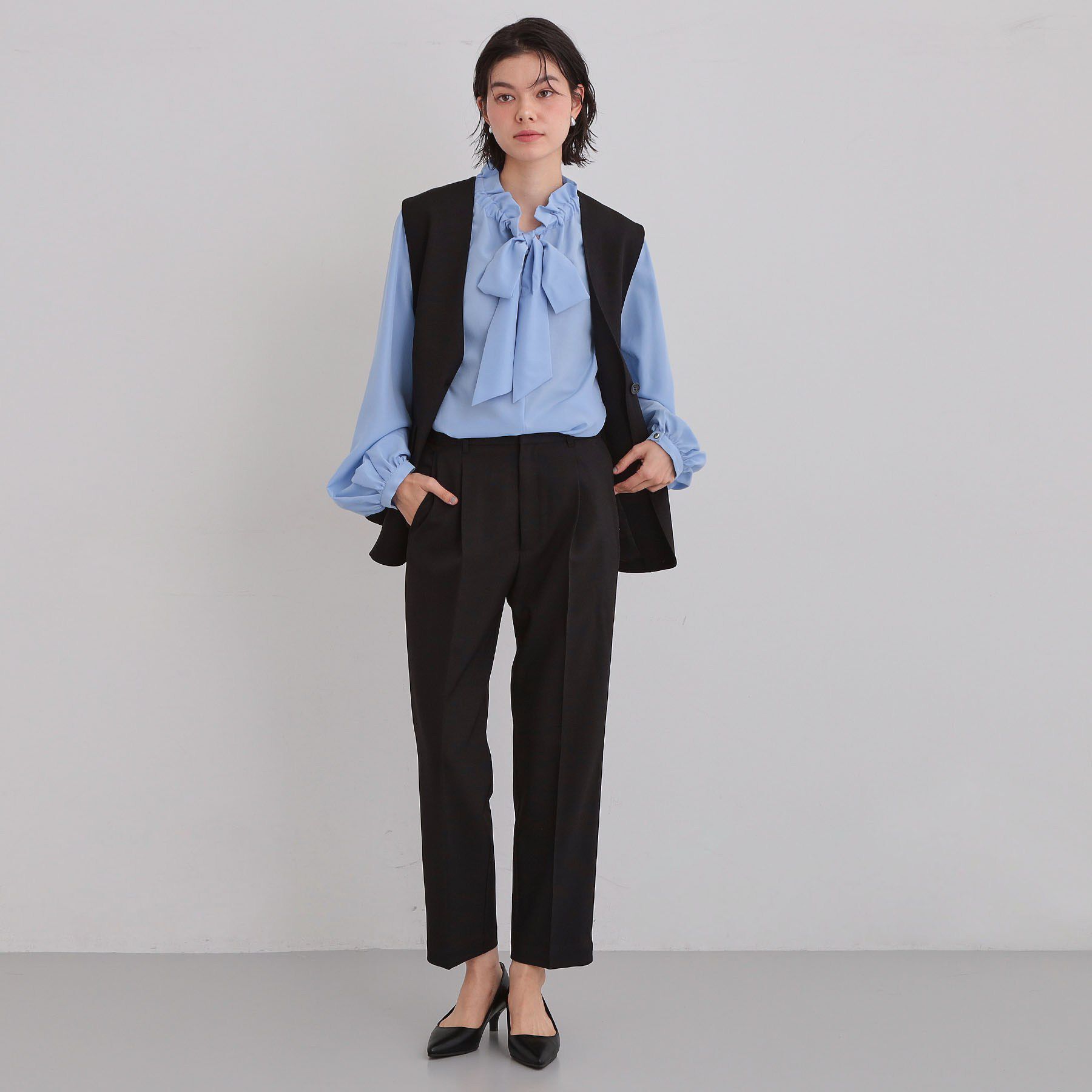 THE SHOP TK「【通勤・セレモニー】CAVIAN ベーシックテーパードパンツ/セットアップ可」|その他|