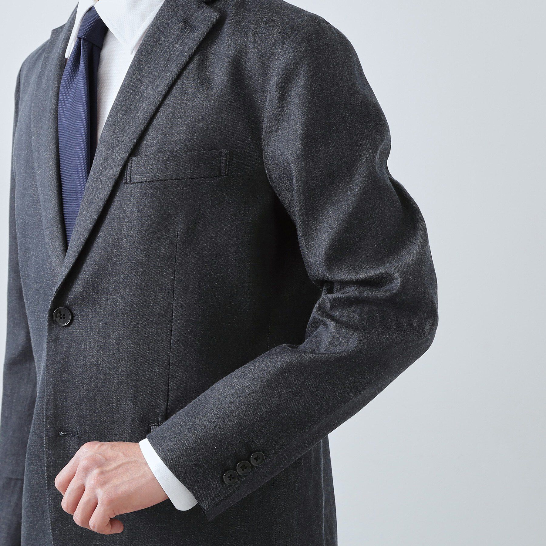 THE SHOP TK「ライトエバーデニム ジャケット 洗濯機OK/ストレッチ/セットアップ可」|デニムジャケット|