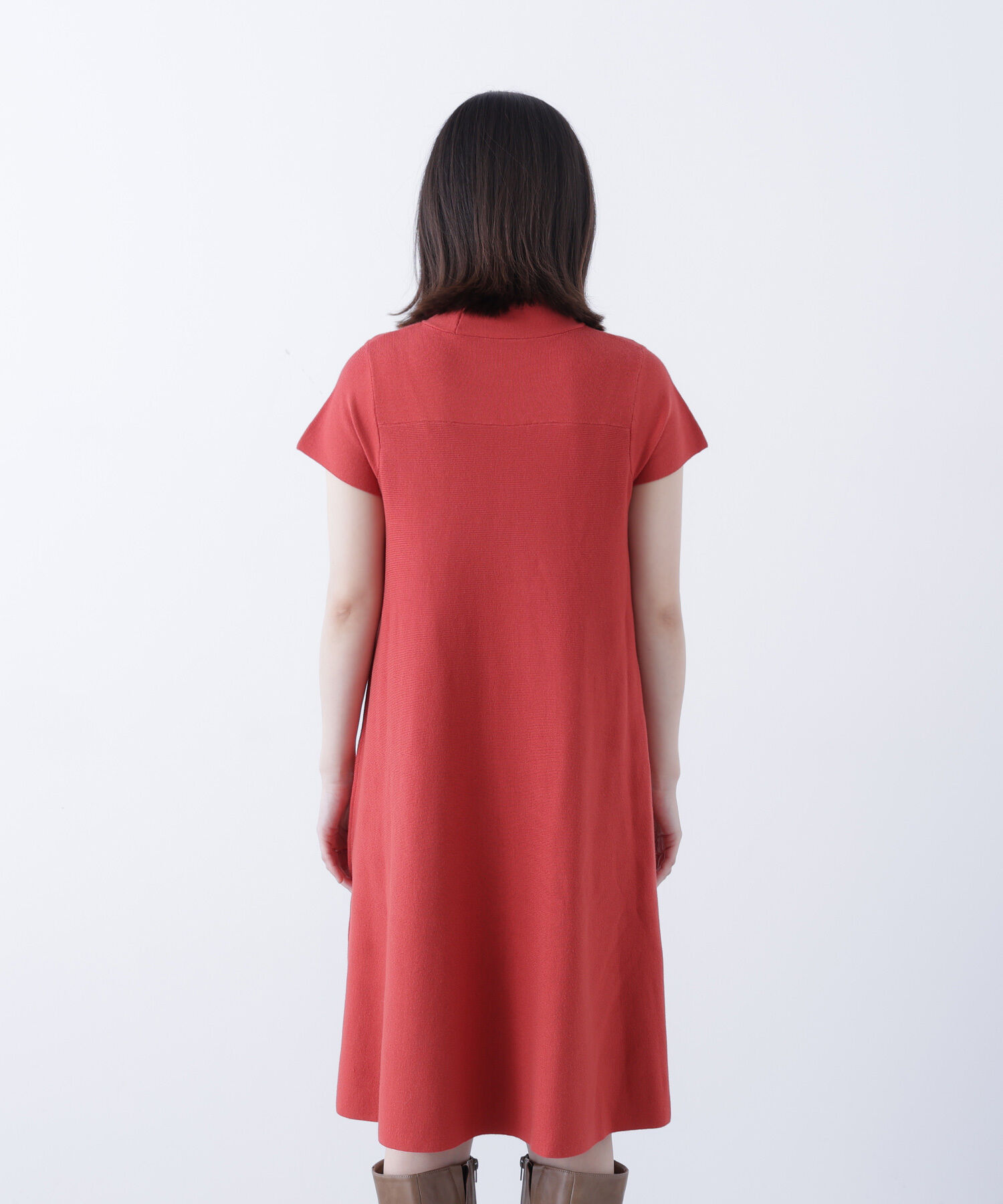  「ボウタイミニニットワンピース」|ワンピース|