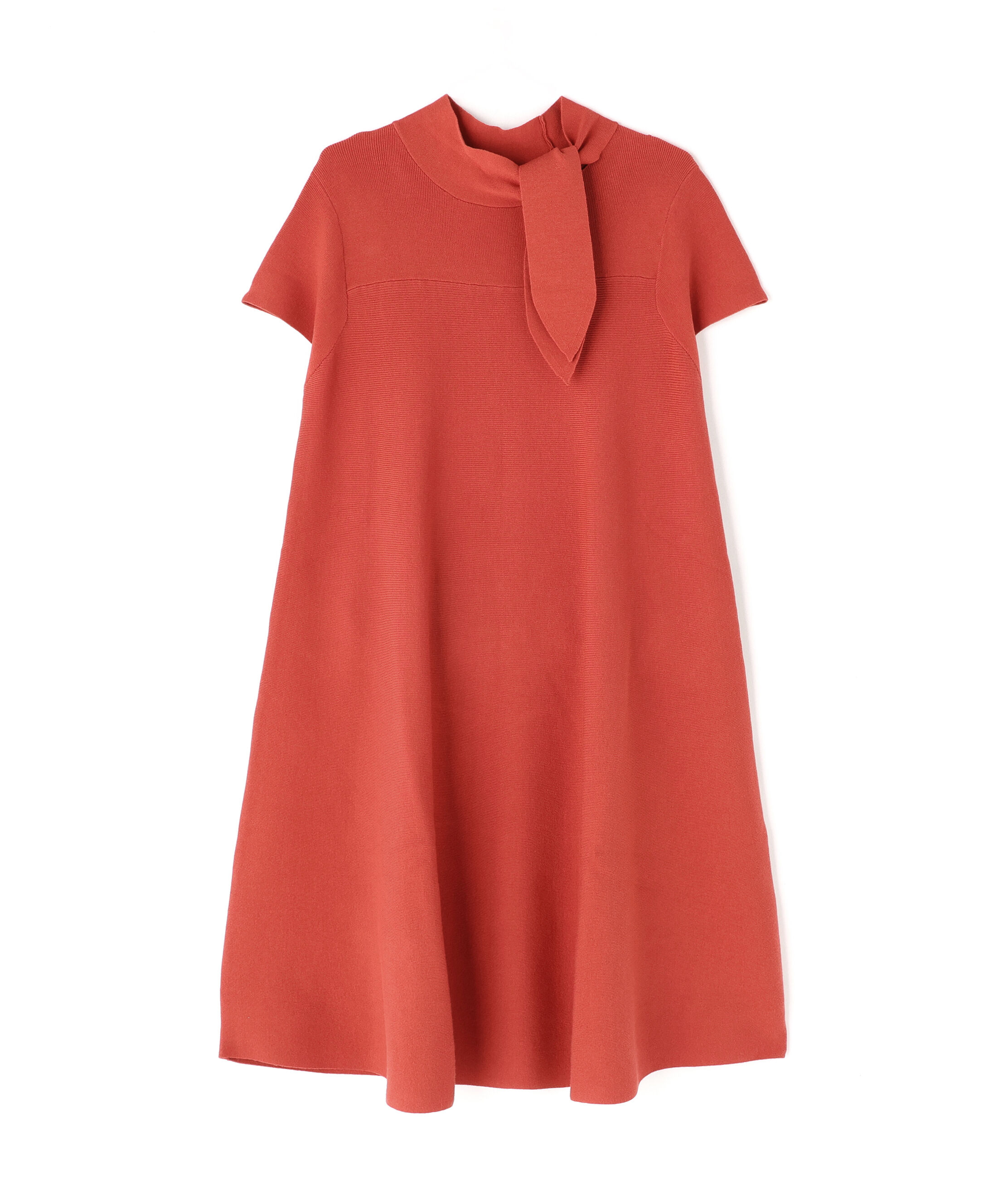  「ボウタイミニニットワンピース」|ワンピース|