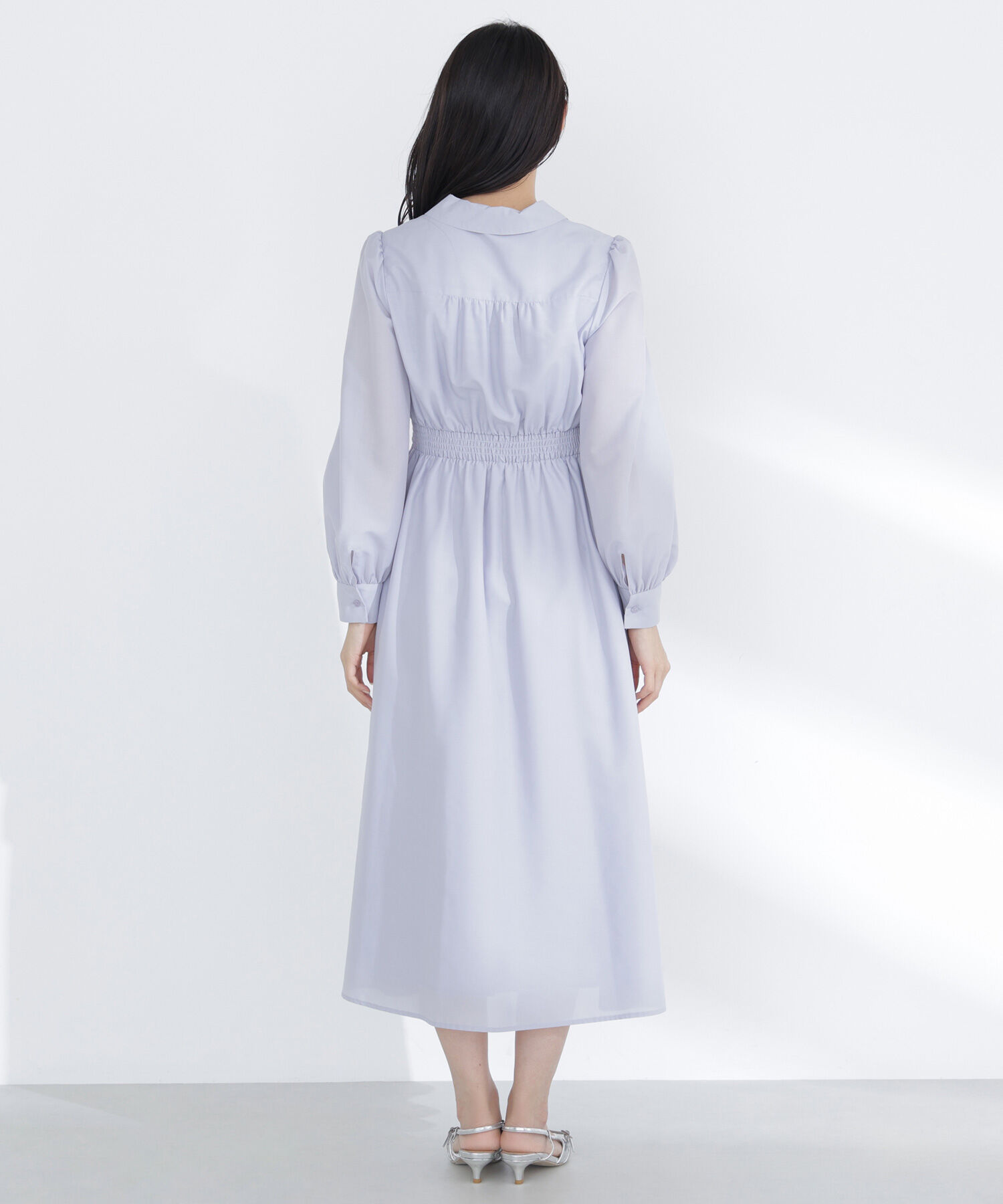  「フロントボタン開襟ワンピース」|ワンピース|