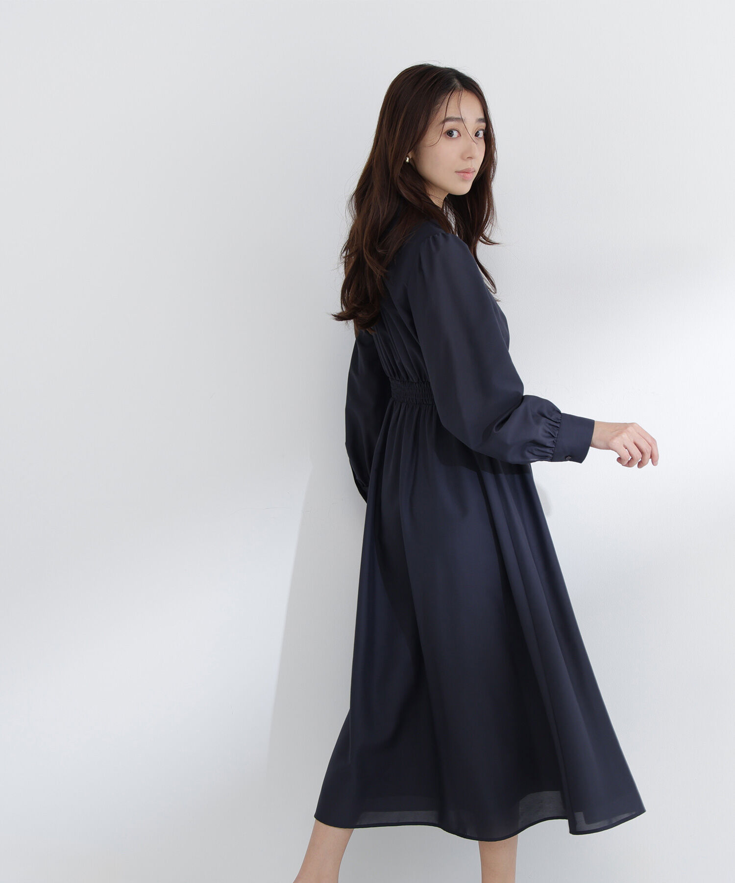  「フロントボタン開襟ワンピース」|ワンピース|