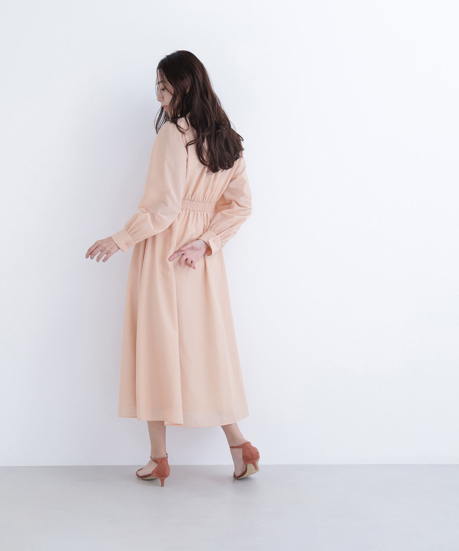  「フロントボタン開襟ワンピース」|ワンピース|