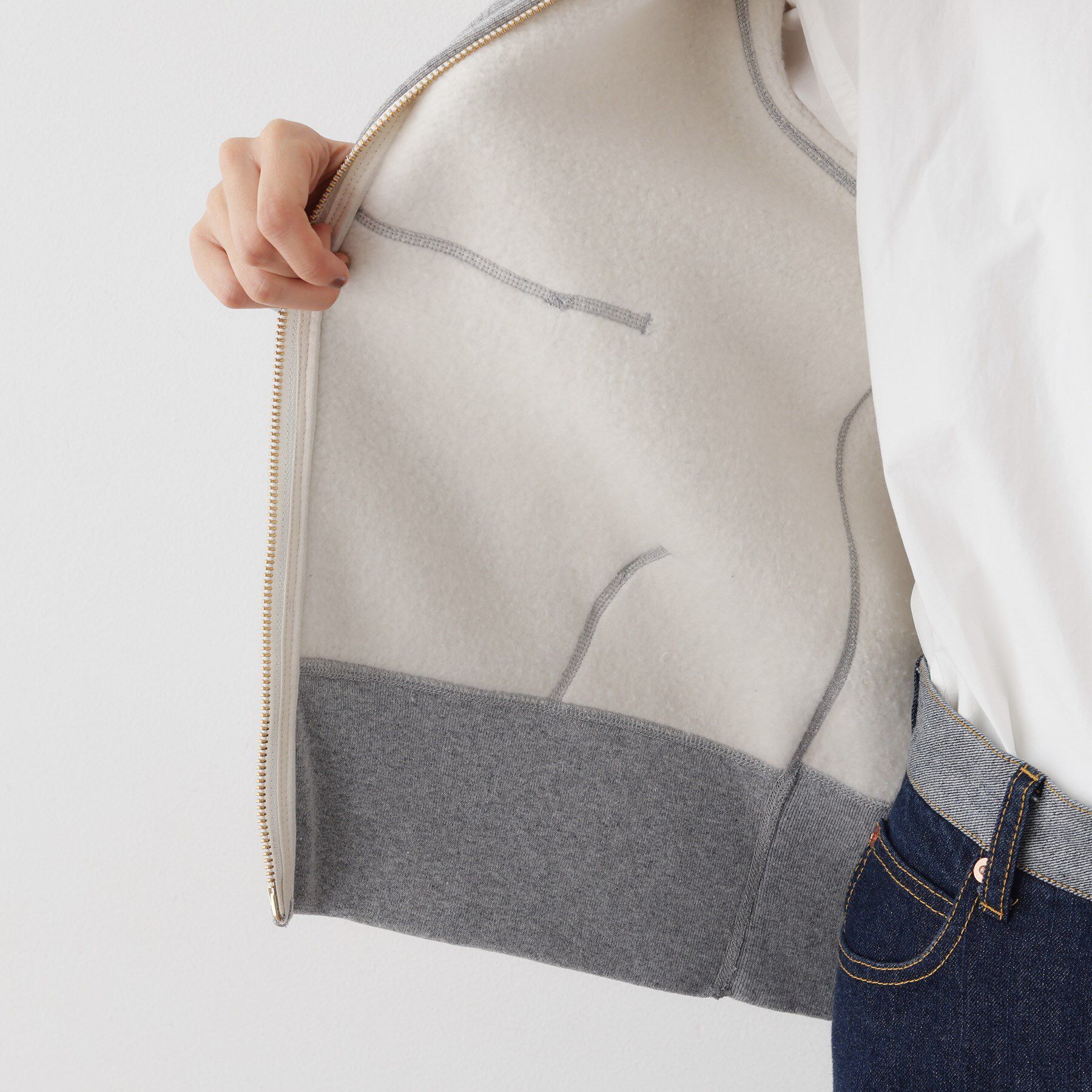 Dessin「【ユニセックス/洗える】吊り裏毛フーデッドスウェット」|パーカー|