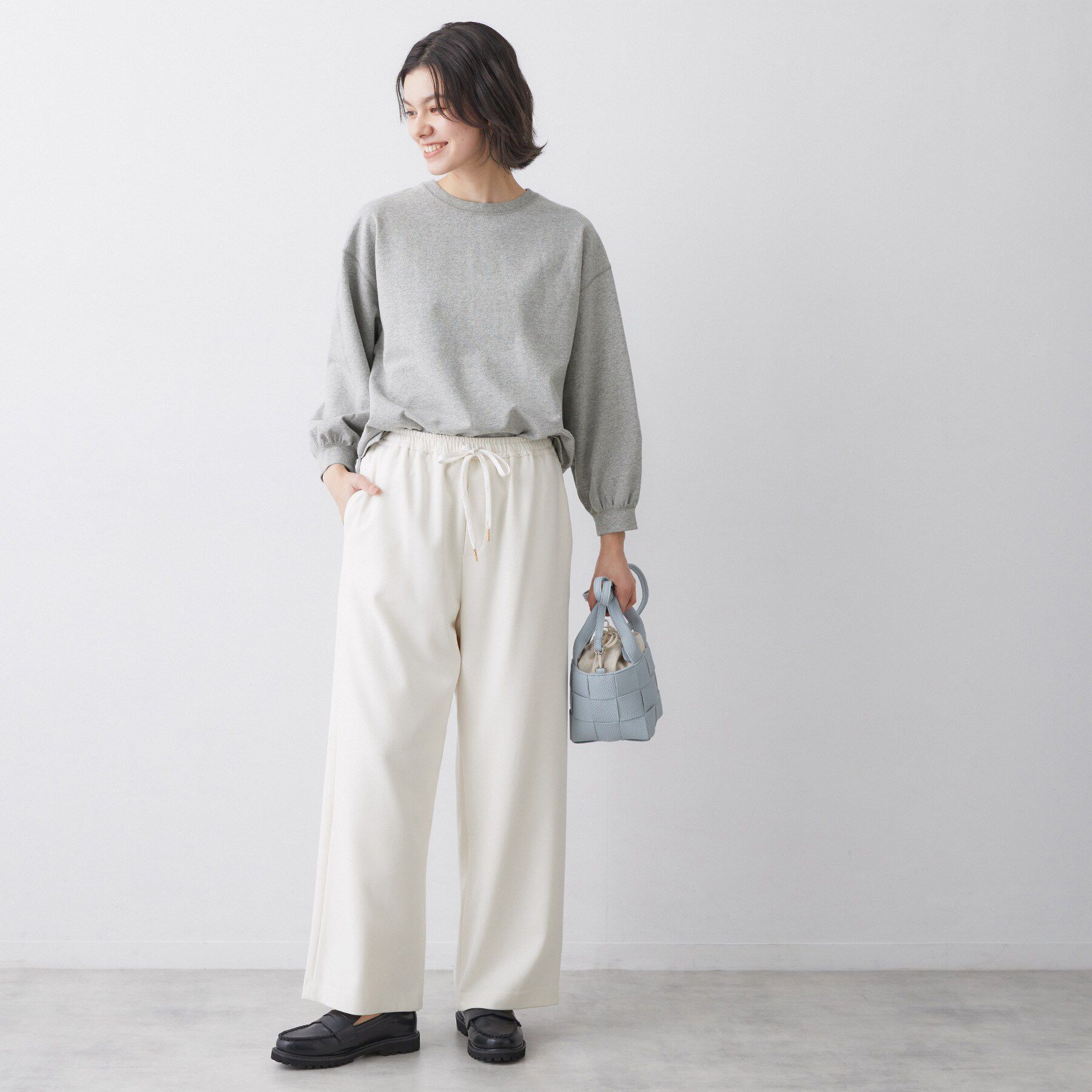 Dessin「【360度可愛い・洗える】バックヘンリーカットソー」|Tシャツ・カットソー|