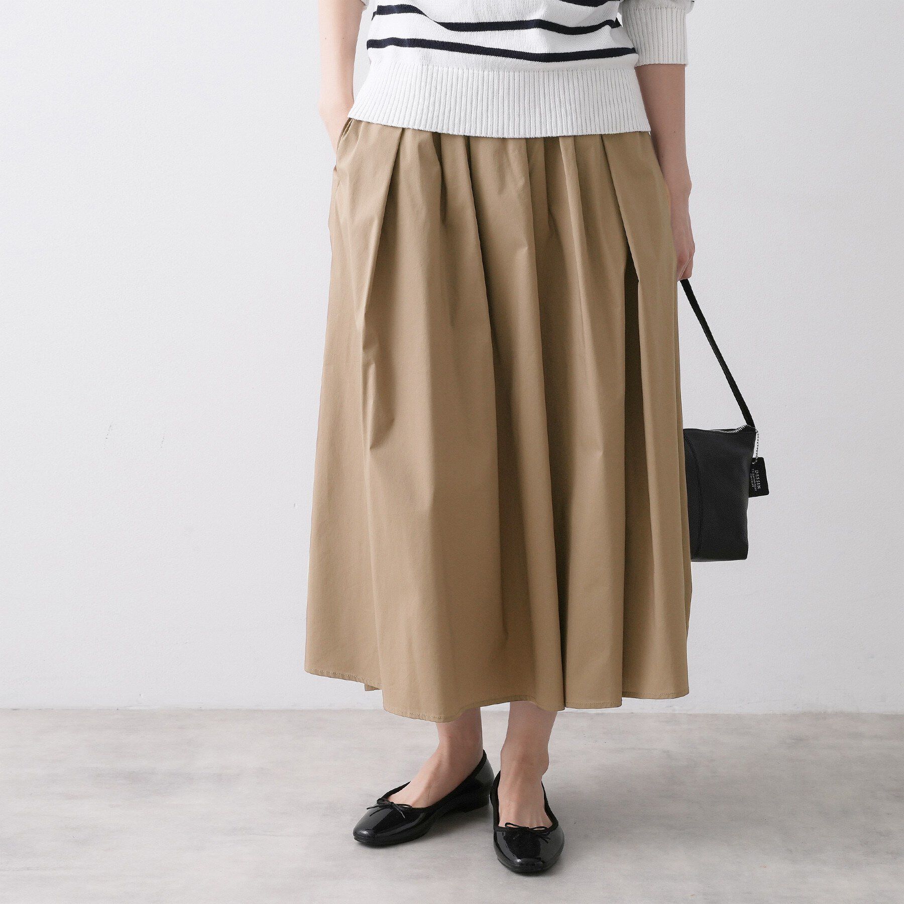 Dessin「【洗える】タックギャザーフレアスカート」|スカート|