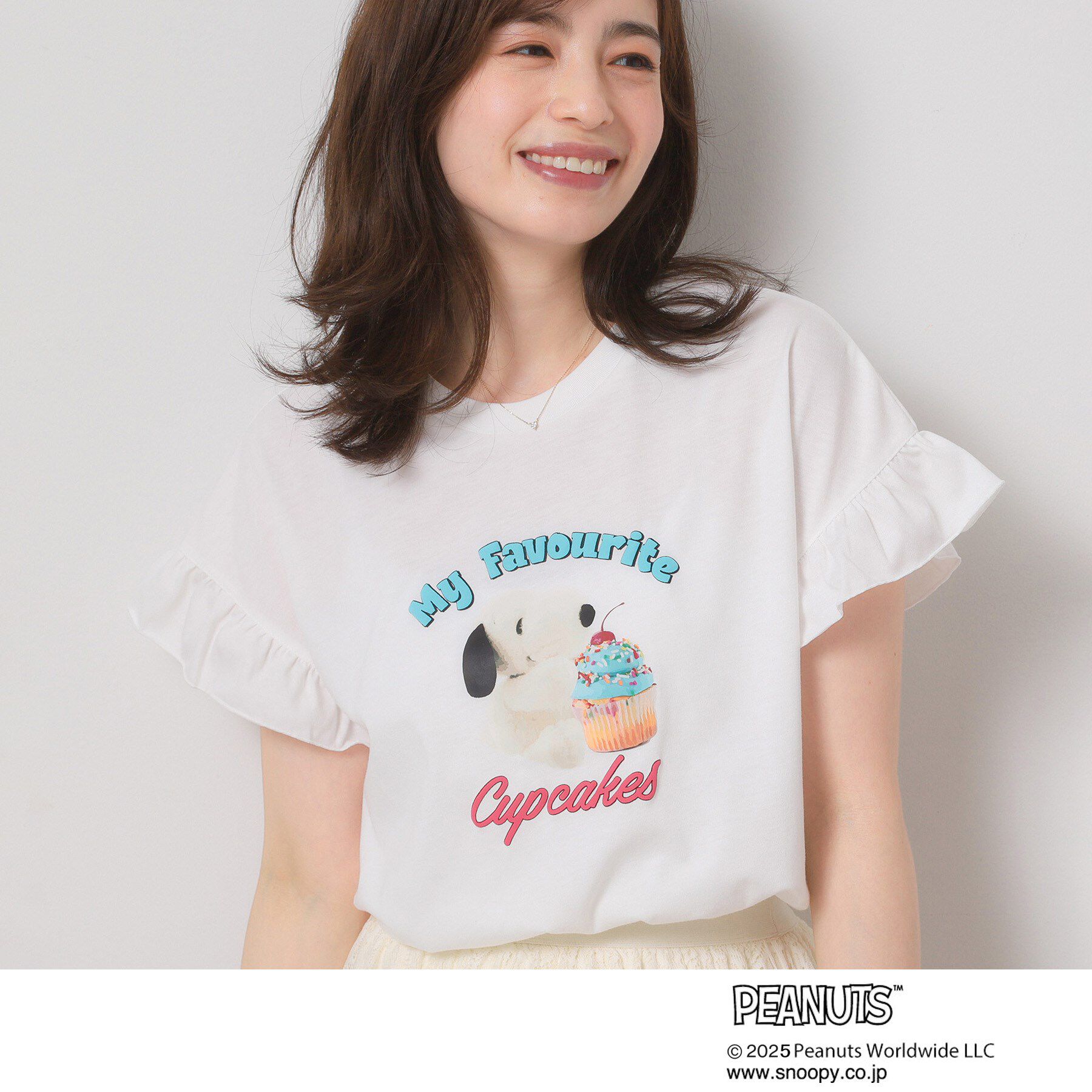 ITS&rsquo;DEMO「PEANUTS別注フリル袖Tシャツ」|Tシャツ・カットソー|
