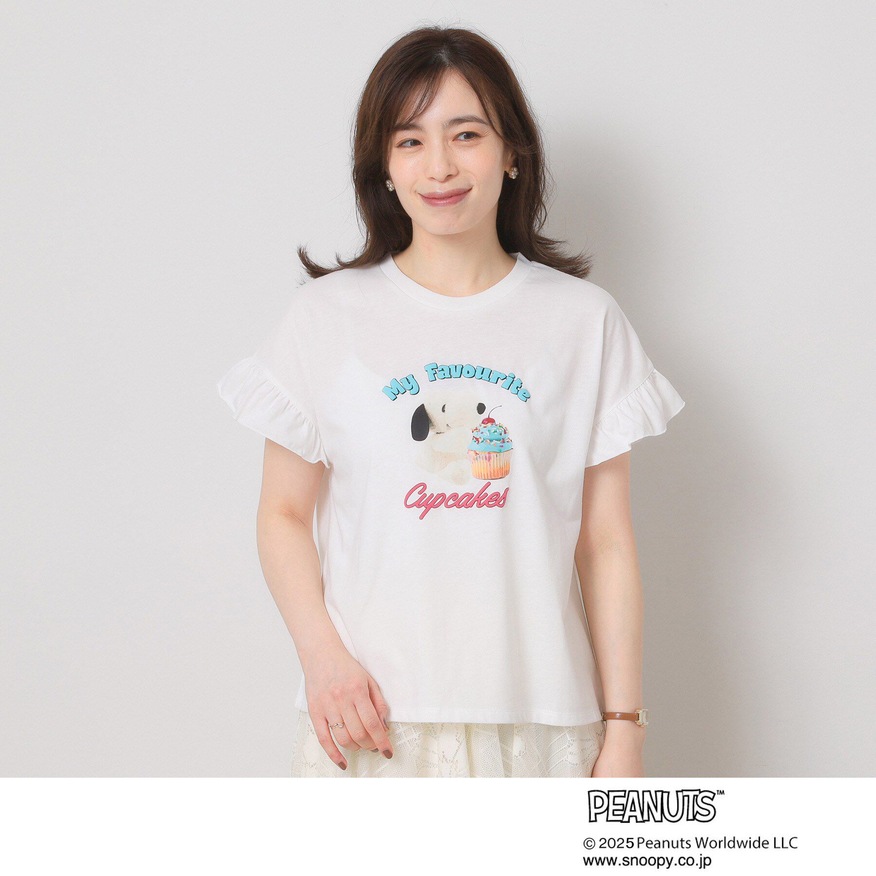 ITS&rsquo;DEMO「PEANUTS別注フリル袖Tシャツ」|Tシャツ・カットソー|