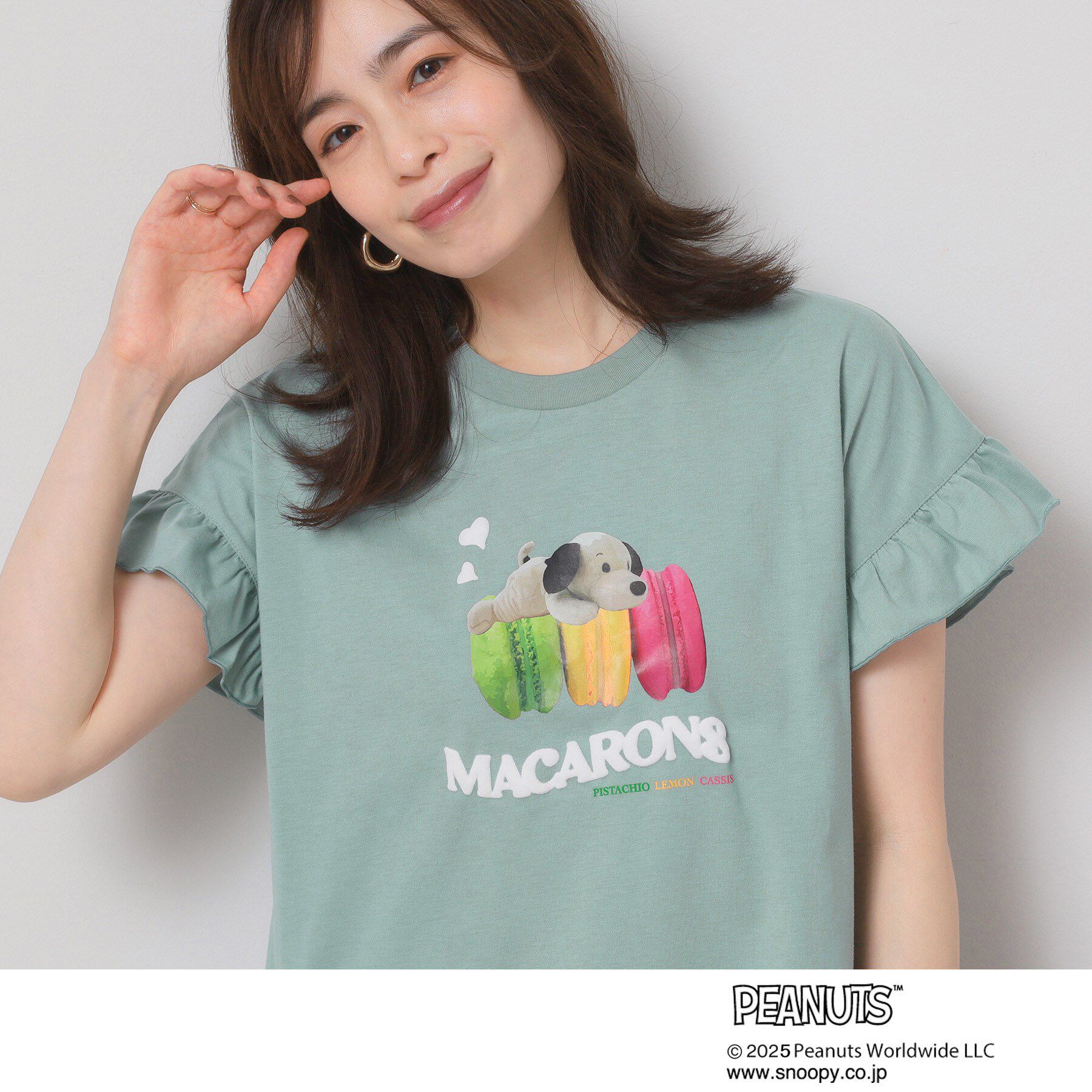 ITS&rsquo;DEMO「PEANUTS別注フリル袖Tシャツ」|Tシャツ・カットソー|