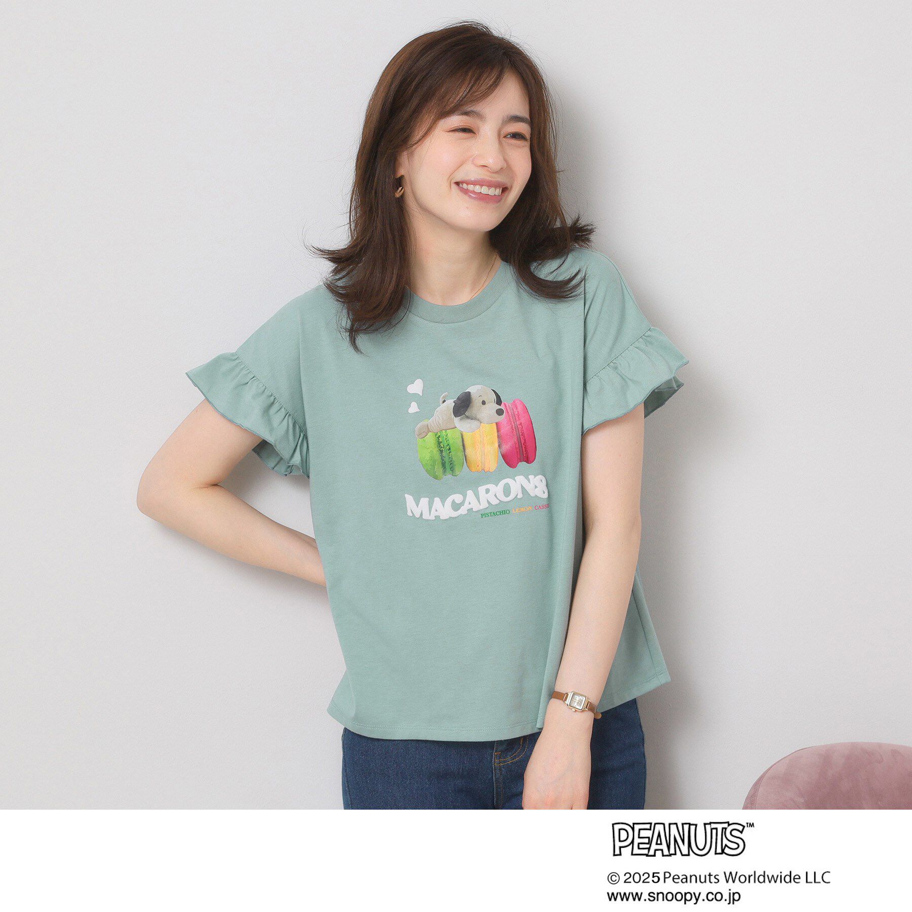 ITS&rsquo;DEMO「PEANUTS別注フリル袖Tシャツ」|Tシャツ・カットソー|