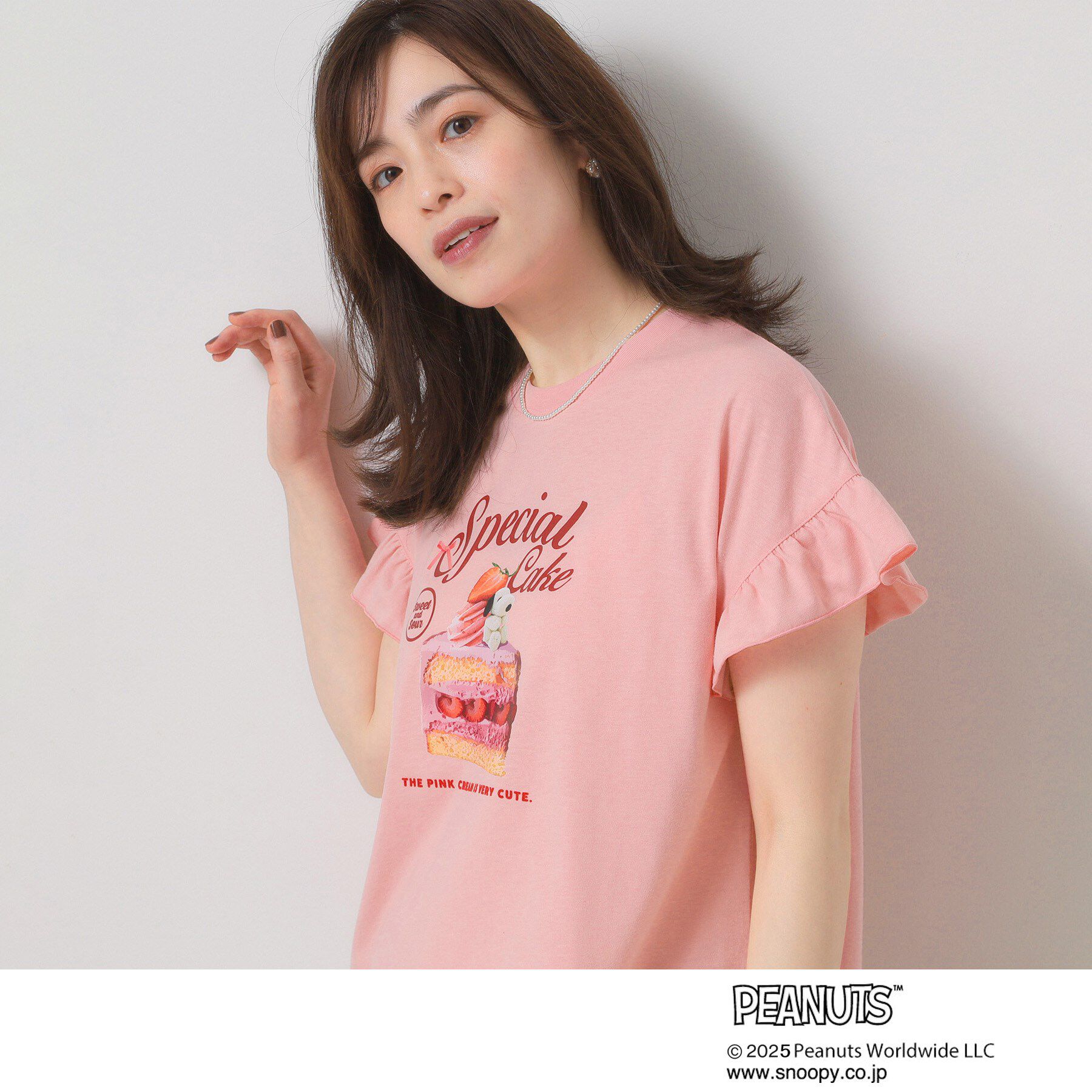 ITS&rsquo;DEMO「PEANUTS別注フリル袖Tシャツ」|Tシャツ・カットソー|