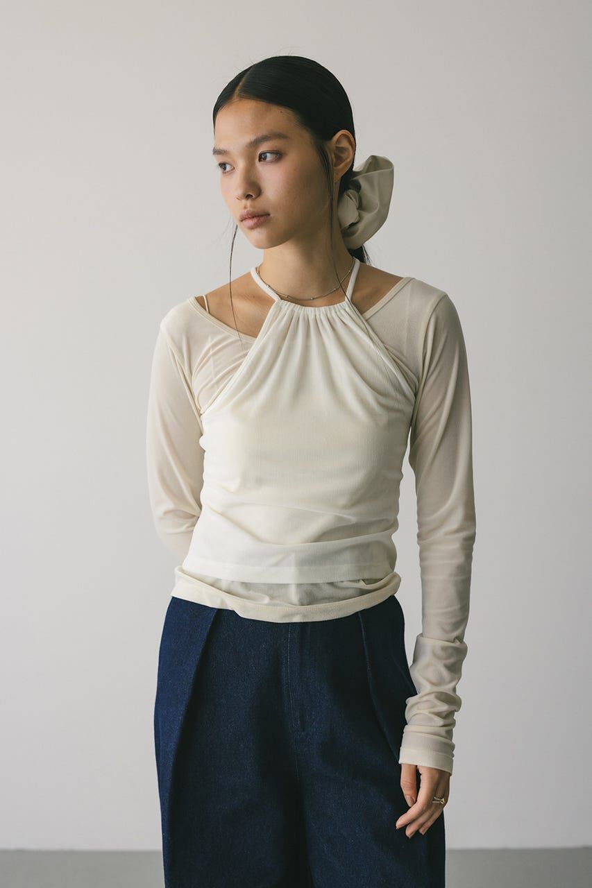 STYLEMIXER「2ピースホルターベロアトップ」|Tシャツ・カットソー|