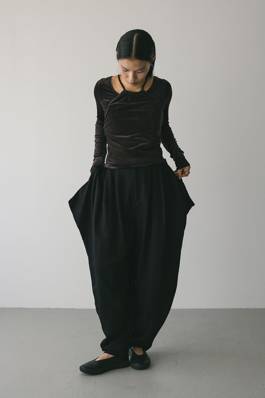 STYLEMIXER「2ピースホルターベロアトップ」|Tシャツ・カットソー|