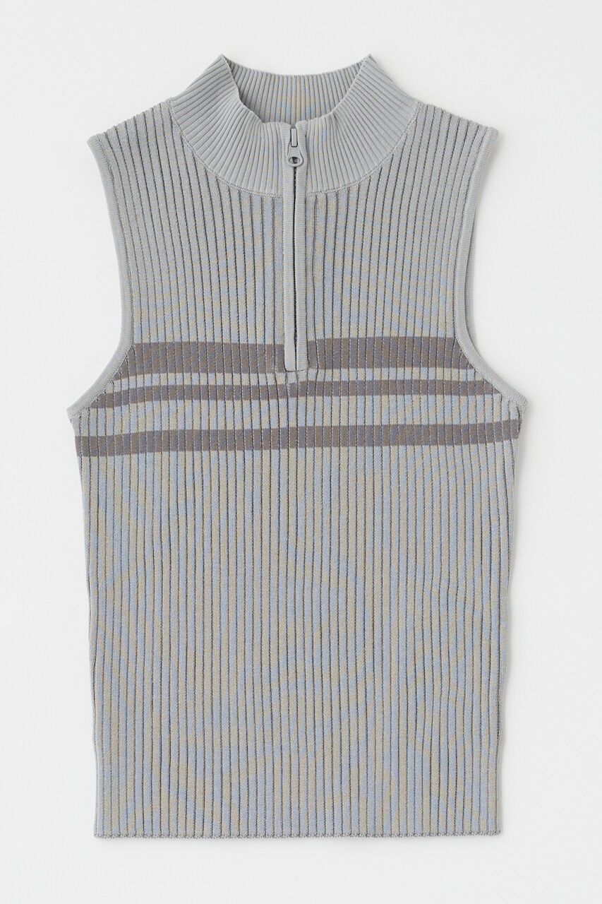 MOUSSY「MOCK NECK ハーフジップトップス」|タンクトップ|L/GRY1