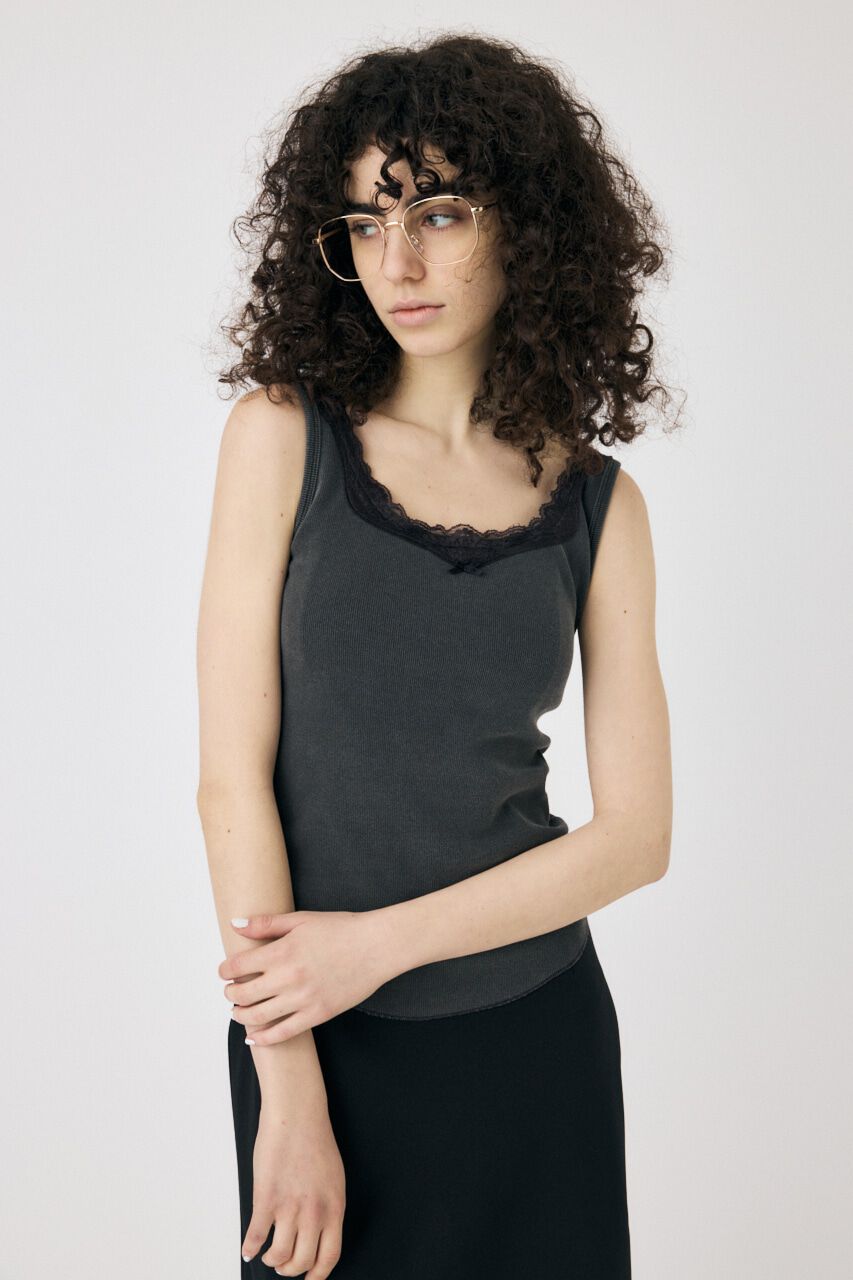 MOUSSY「LACE TRIM タンクトップ」|タンクトップ|