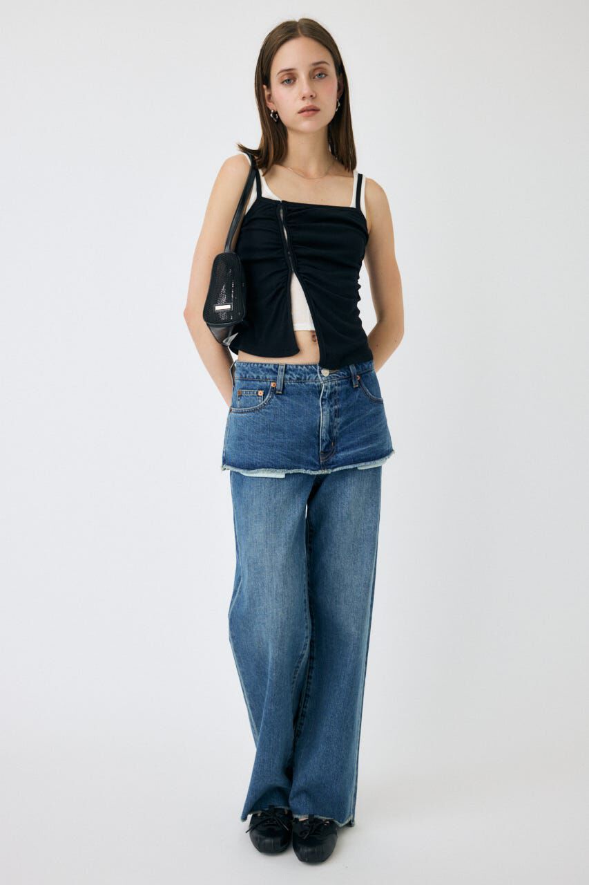 MOUSSY「DOUBLE LAYERED SHEER タンク」|タンクトップ|