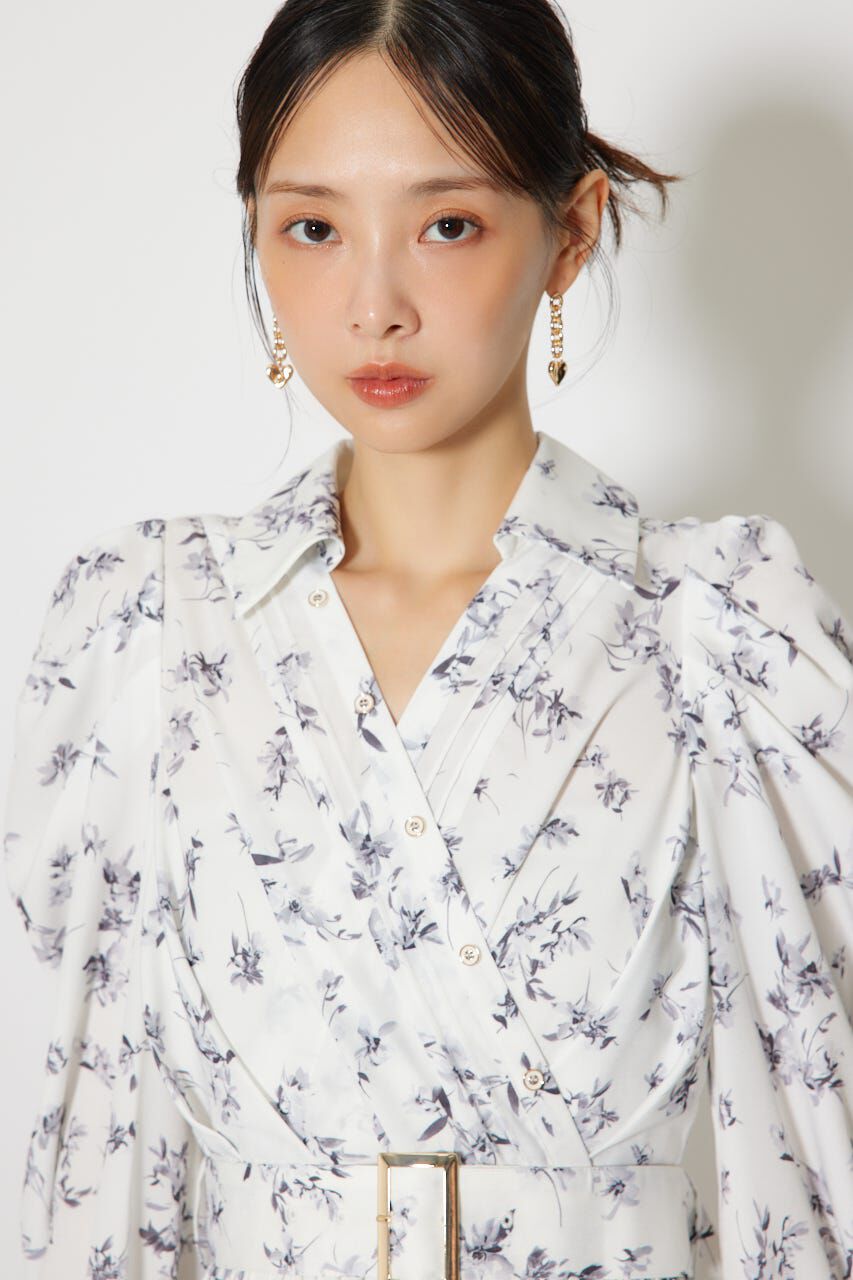 rienda「カシュクールフレアシャツワンピース」|ワンピース|