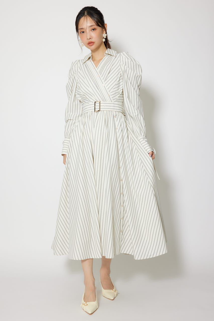 rienda「カシュクールフレアシャツワンピース」|ワンピース|