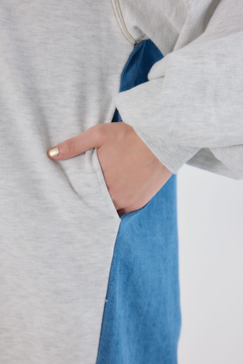 RODEO CROWNS「デニム切替スウェットワンピース」|ワンピース|