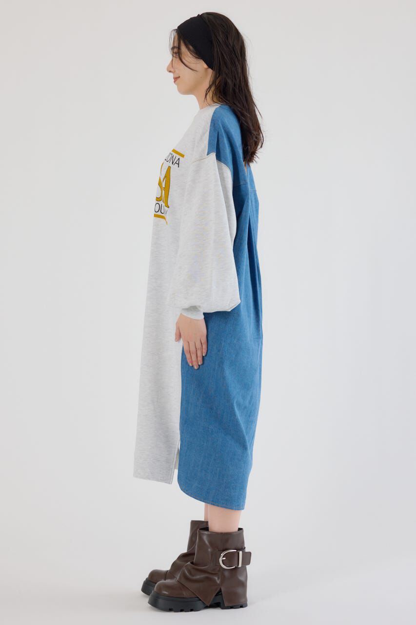 RODEO CROWNS「デニム切替スウェットワンピース」|ワンピース|