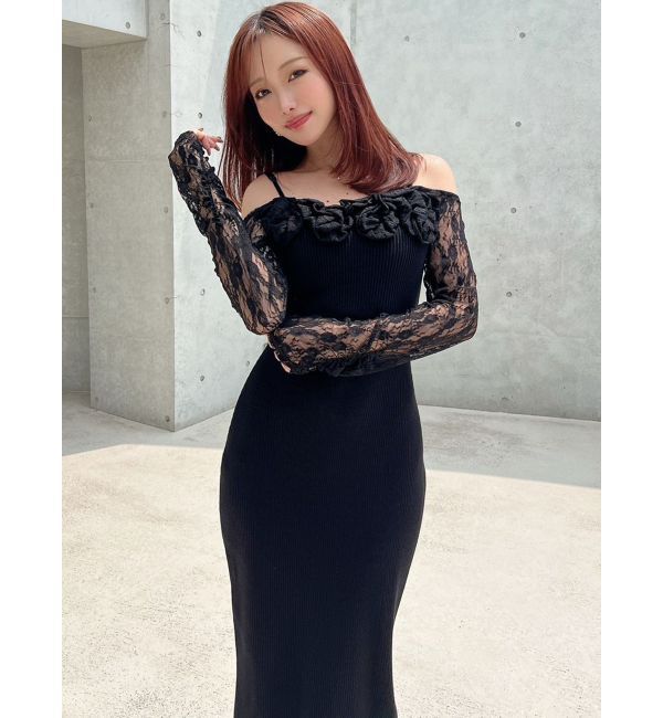 RESEXXY「レースモチーフドッキンクニットワンピース」|ワンピース|