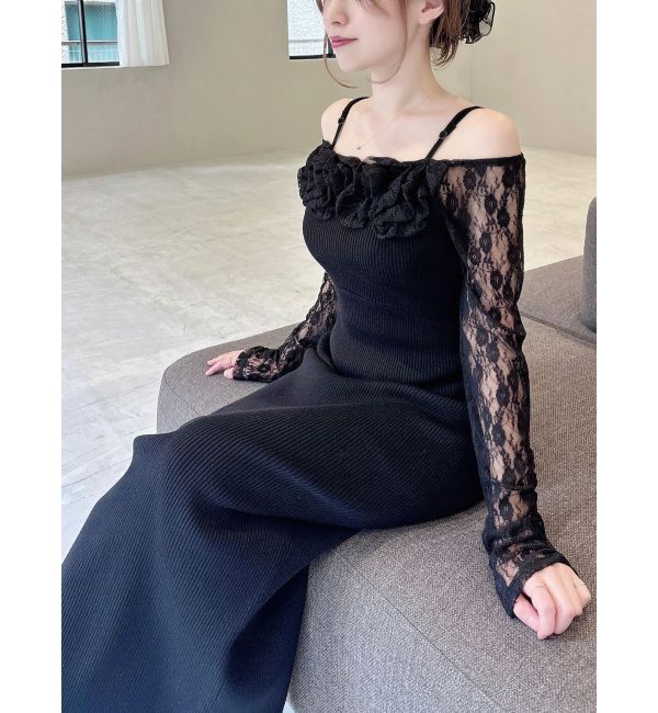 RESEXXY「レースモチーフドッキンクニットワンピース」|ワンピース|