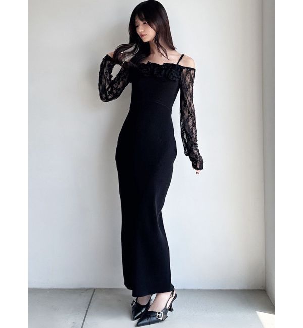 RESEXXY「レースモチーフドッキンクニットワンピース」|ワンピース|