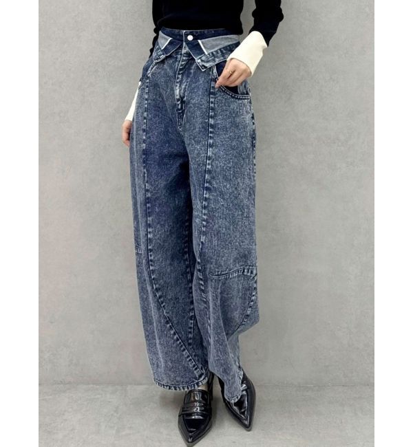 dazzlin「カーブラインデニムパンツ」|デニム|